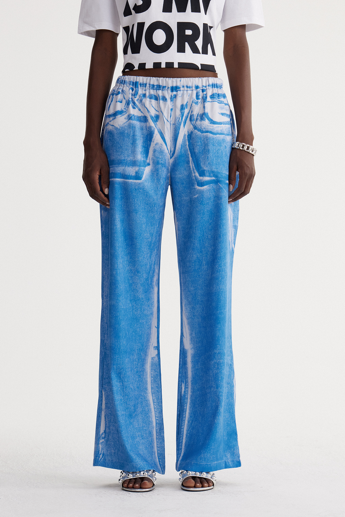 Irvine Print Barrel Jeans
