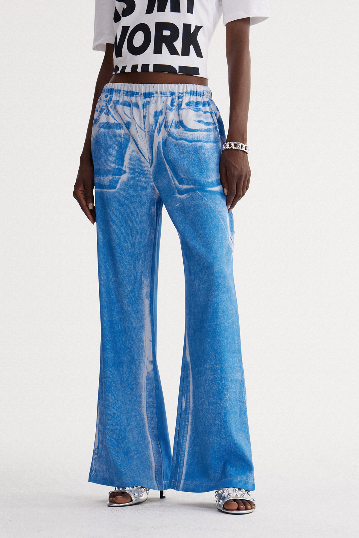Irvine Print Barrel Jeans
