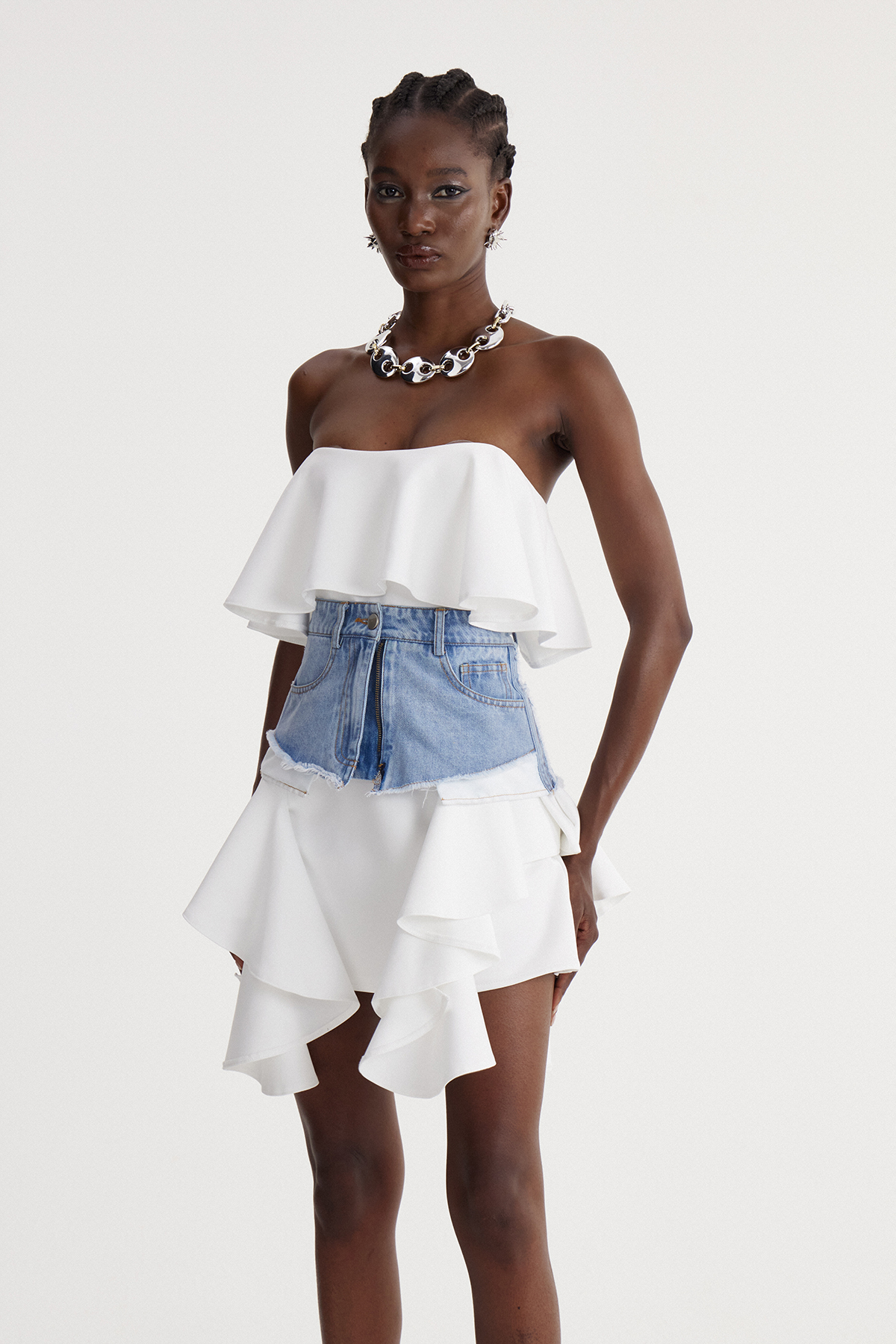 Isa Two Piece Ruffle Mini Dress