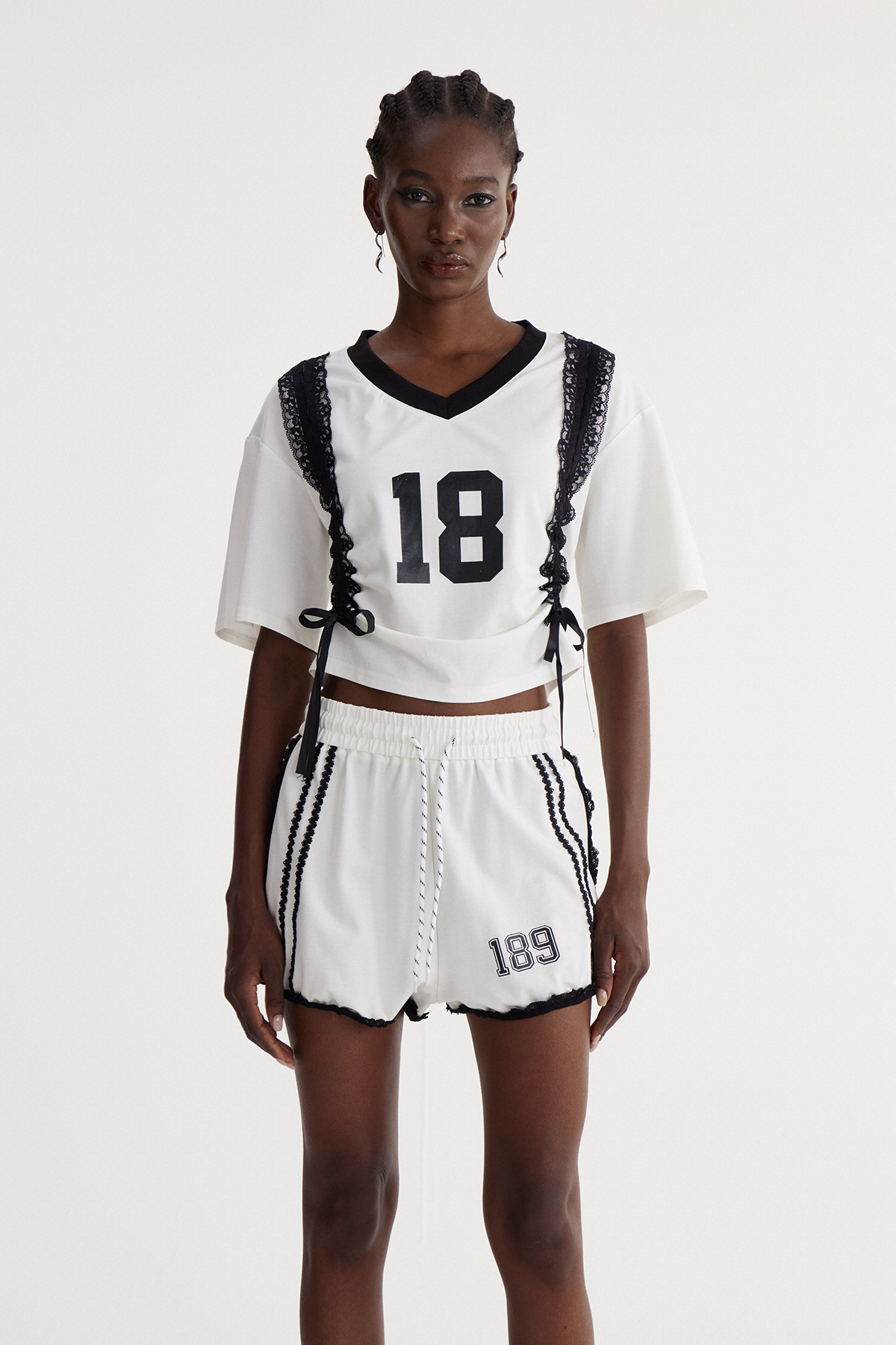 Isaaku Lace Print Shorts Set