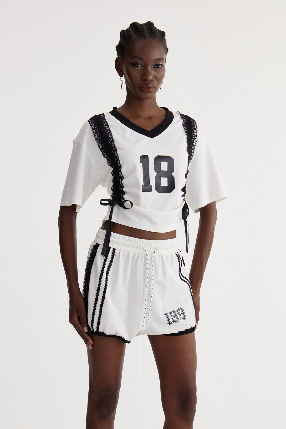 Isaaku Lace Print Shorts Set