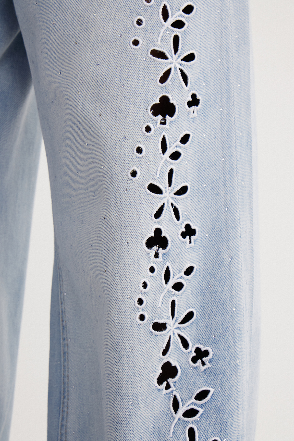 Isabele Cutout Rhinestone Jeans