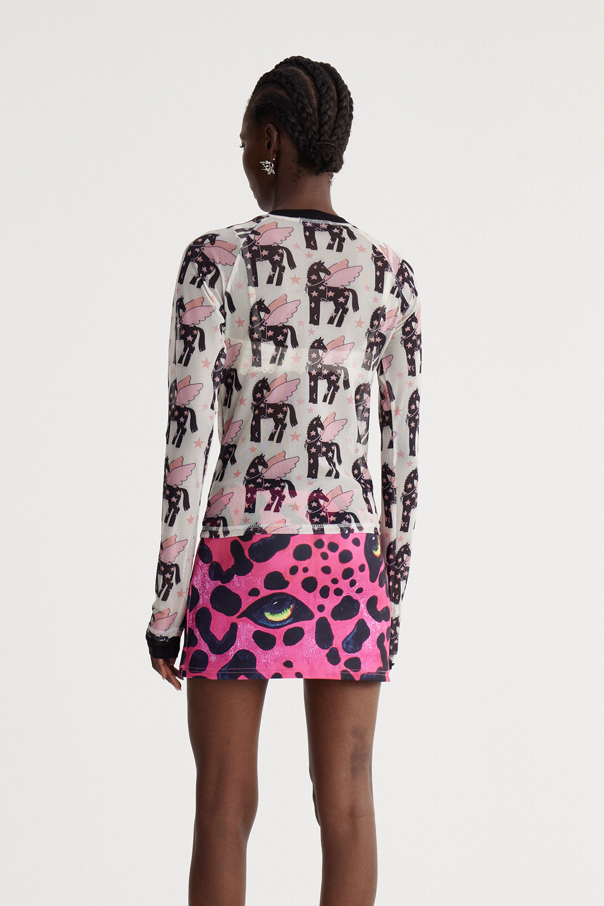 Isabell Print Rhinestone Top
