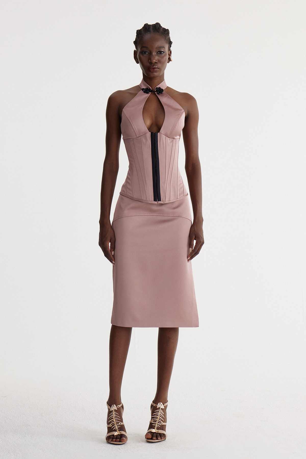 Isabelle Halter Neck Corset Skirt Set