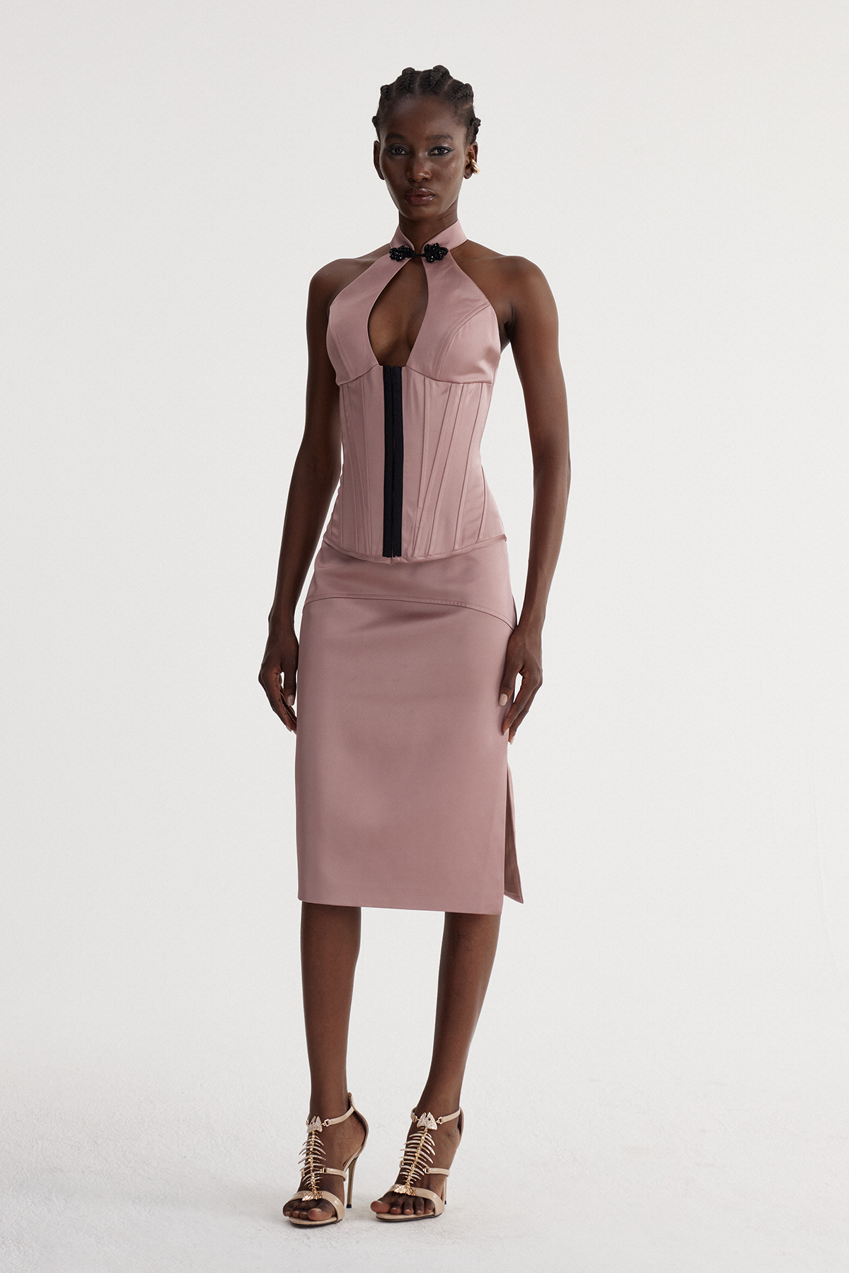 Isabelle Halter Neck Corset Skirt Set