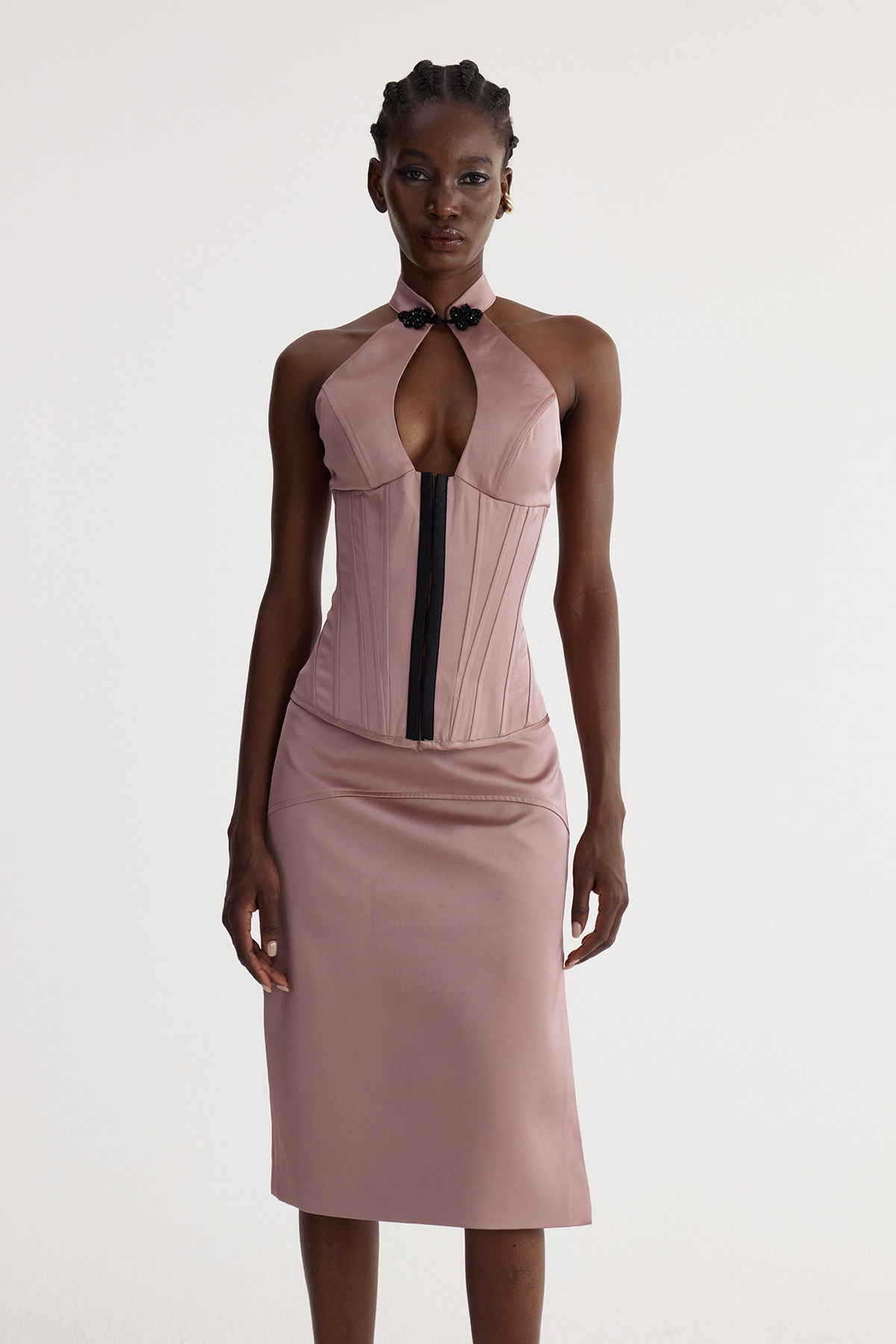 Isabelle Halter Neck Corset Skirt Set