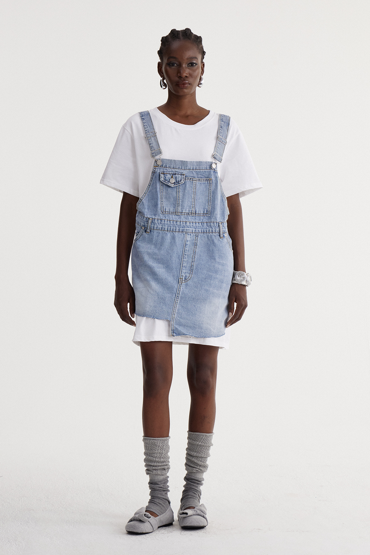 Isagani Deconstruct Denim Mini Dress