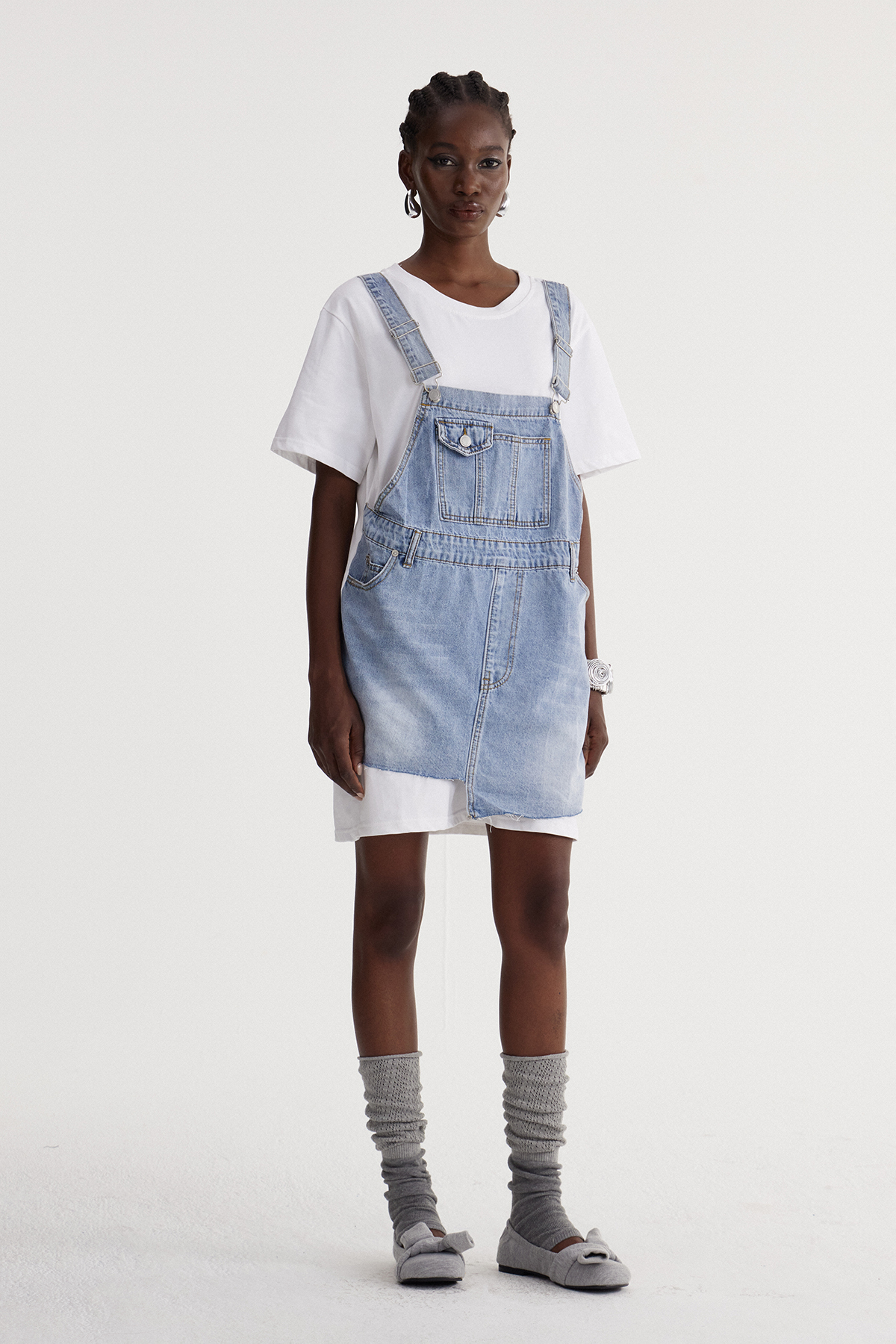 Isagani Deconstruct Denim Mini Dress