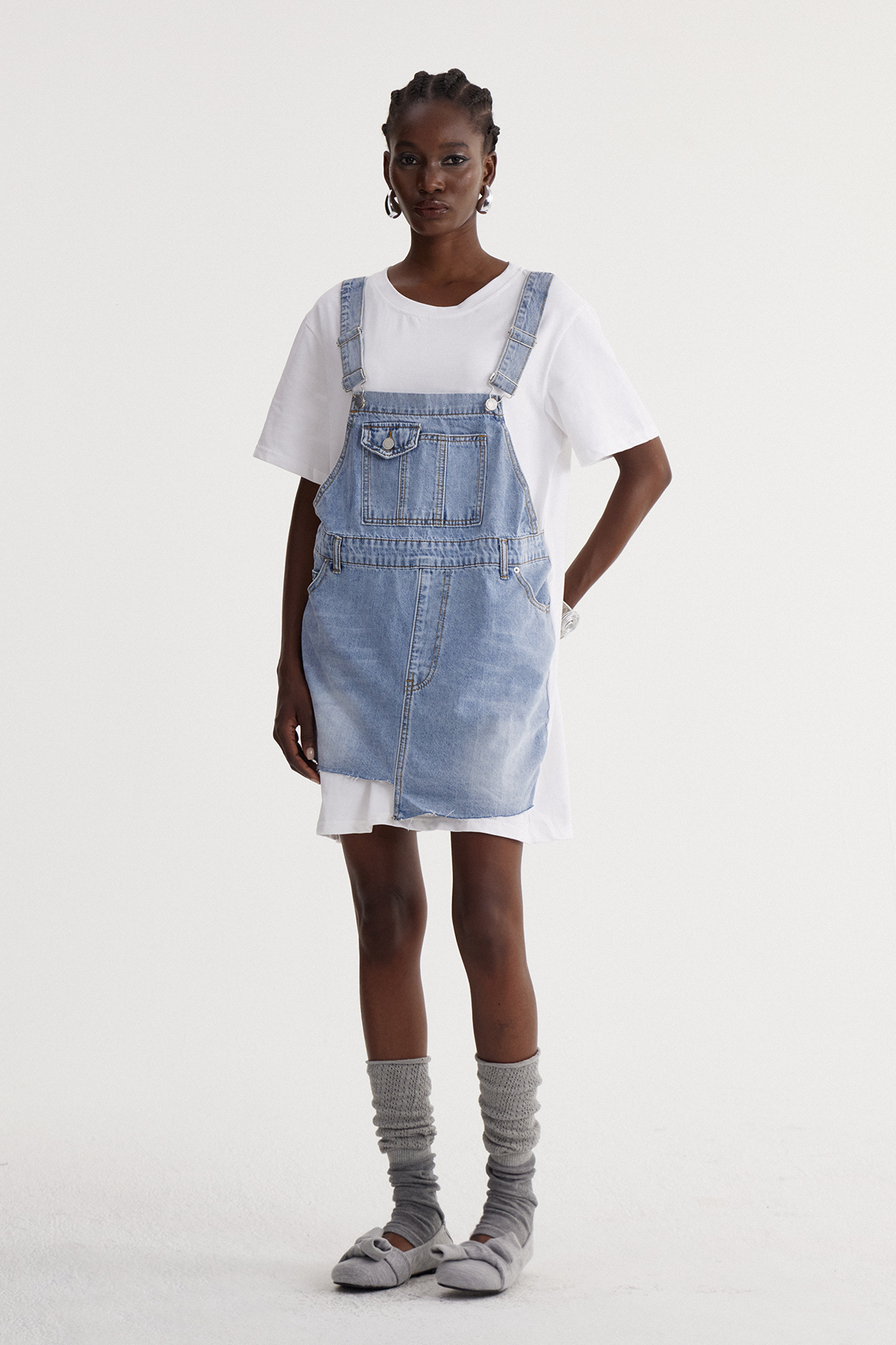 Isagani Deconstruct Denim Mini Dress