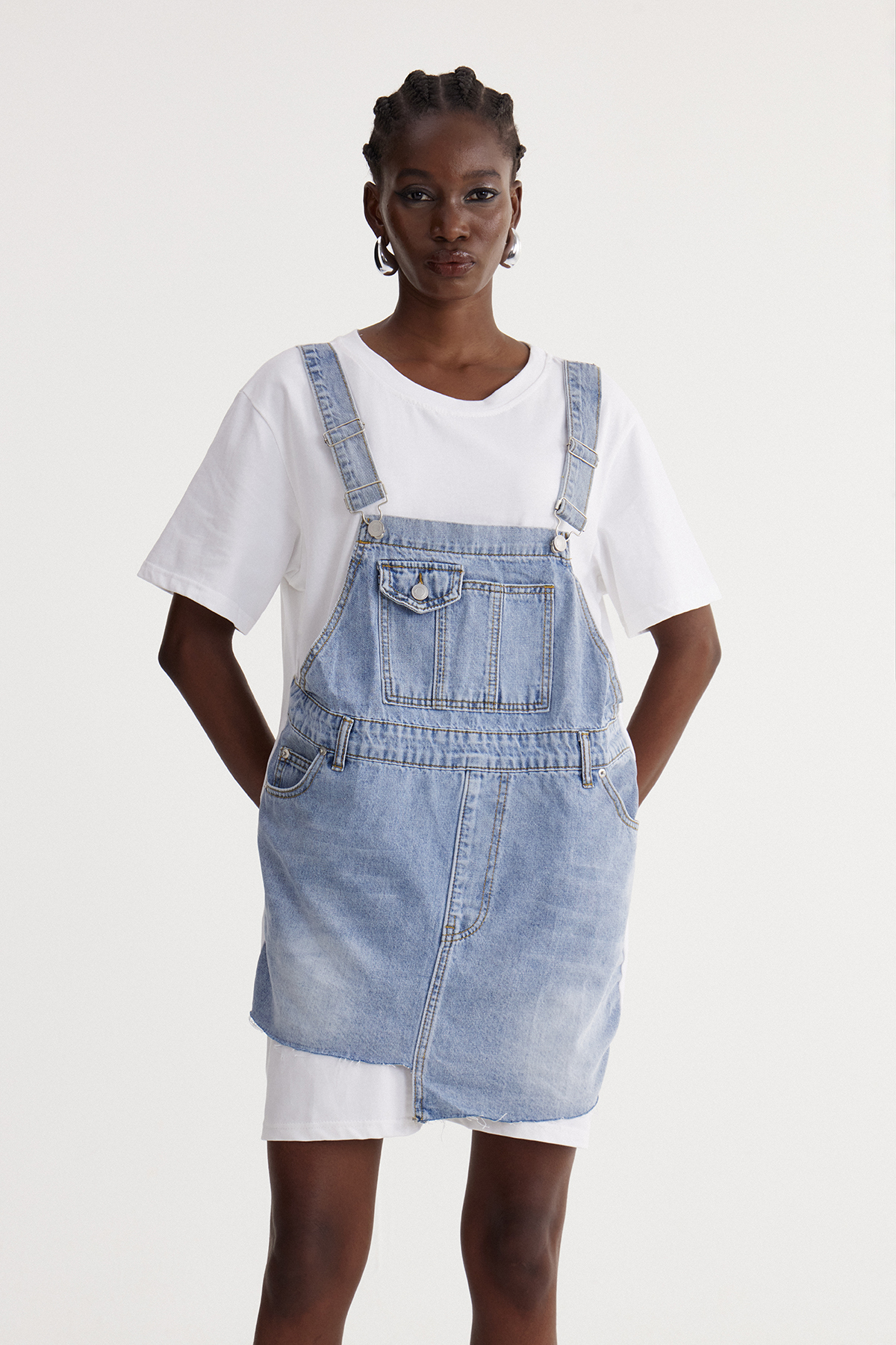Isagani Deconstruct Denim Mini Dress