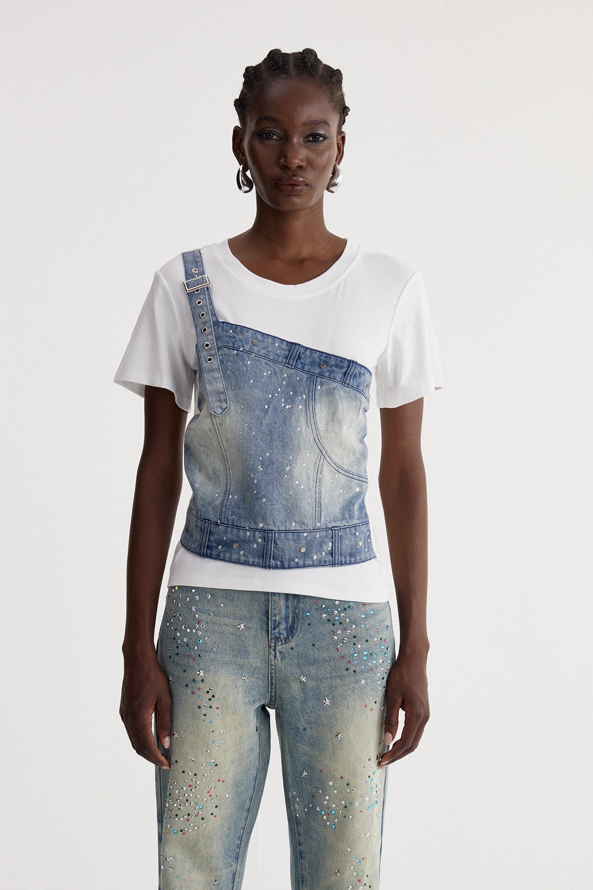 Isaias Deconstruct Denim Top