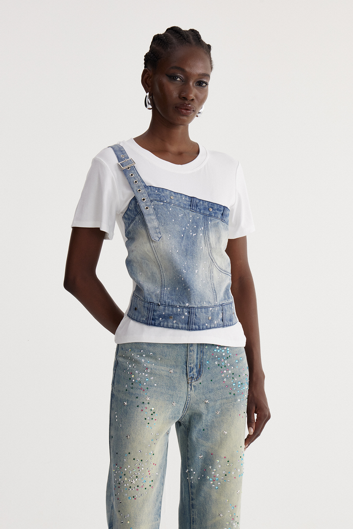 Isaias Deconstruct Denim Top