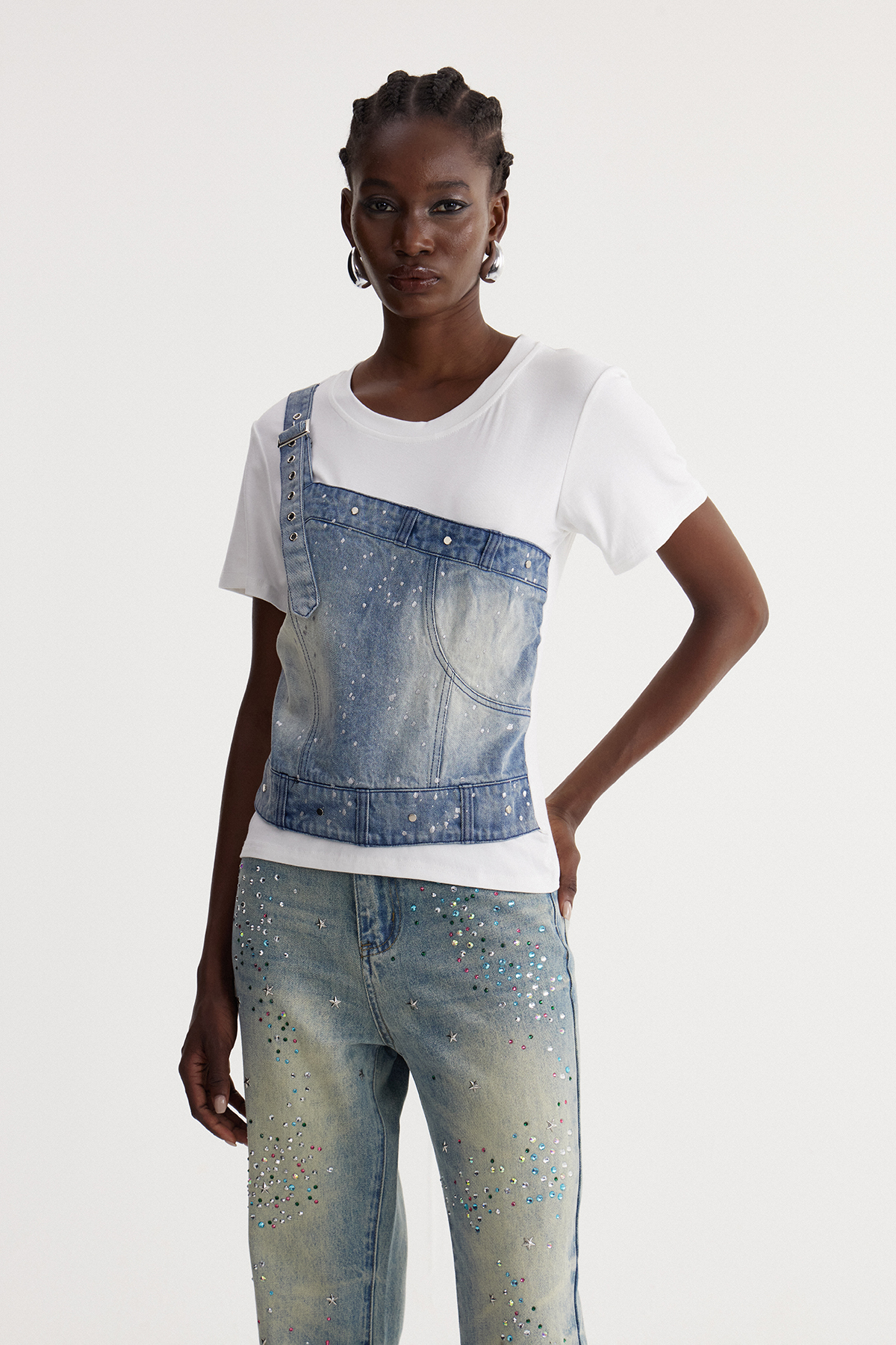 Isaias Deconstruct Denim Top