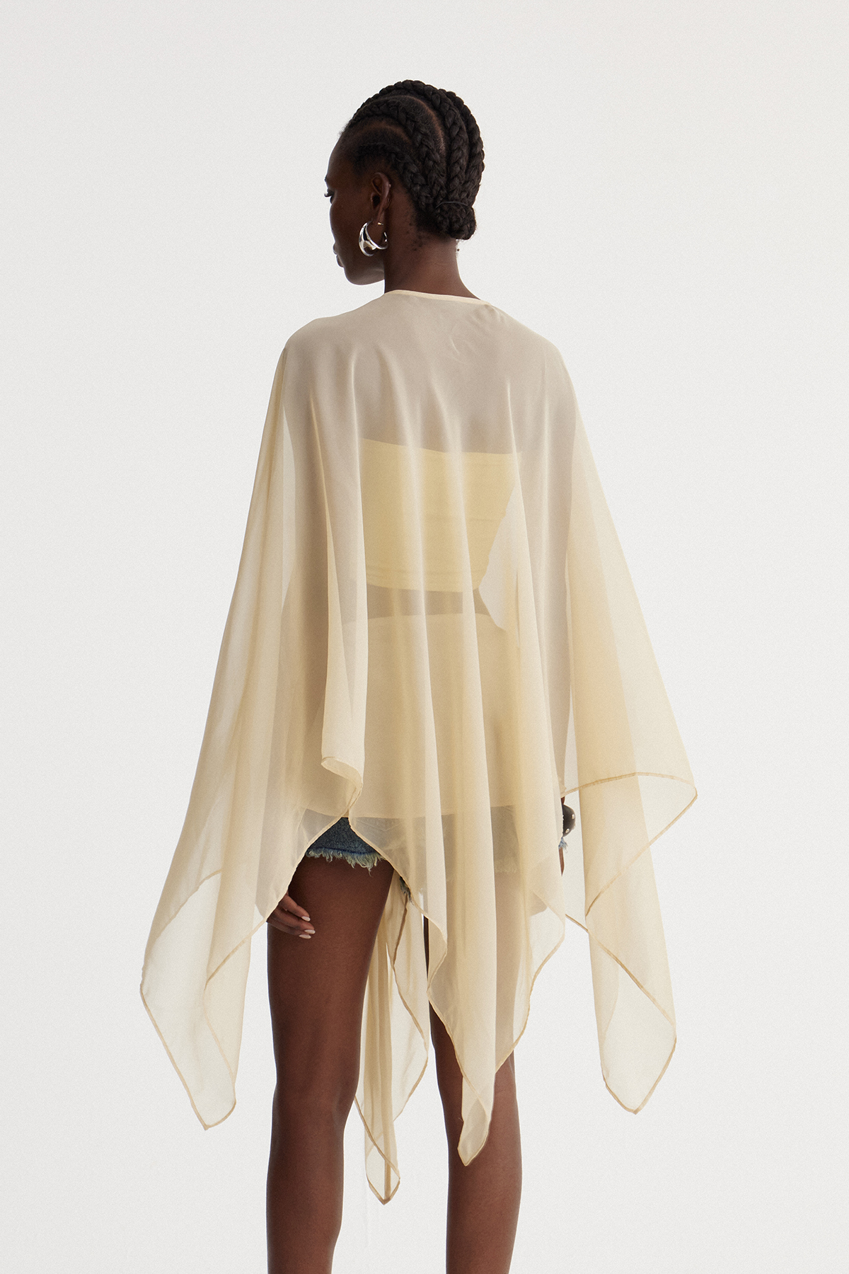 Isaura Mesh Shawl Top