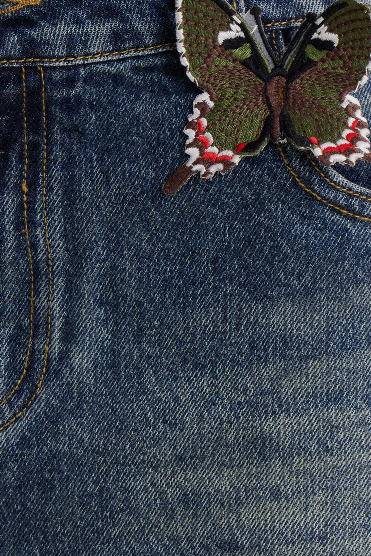 Isaure Butterfly Denim Shorts