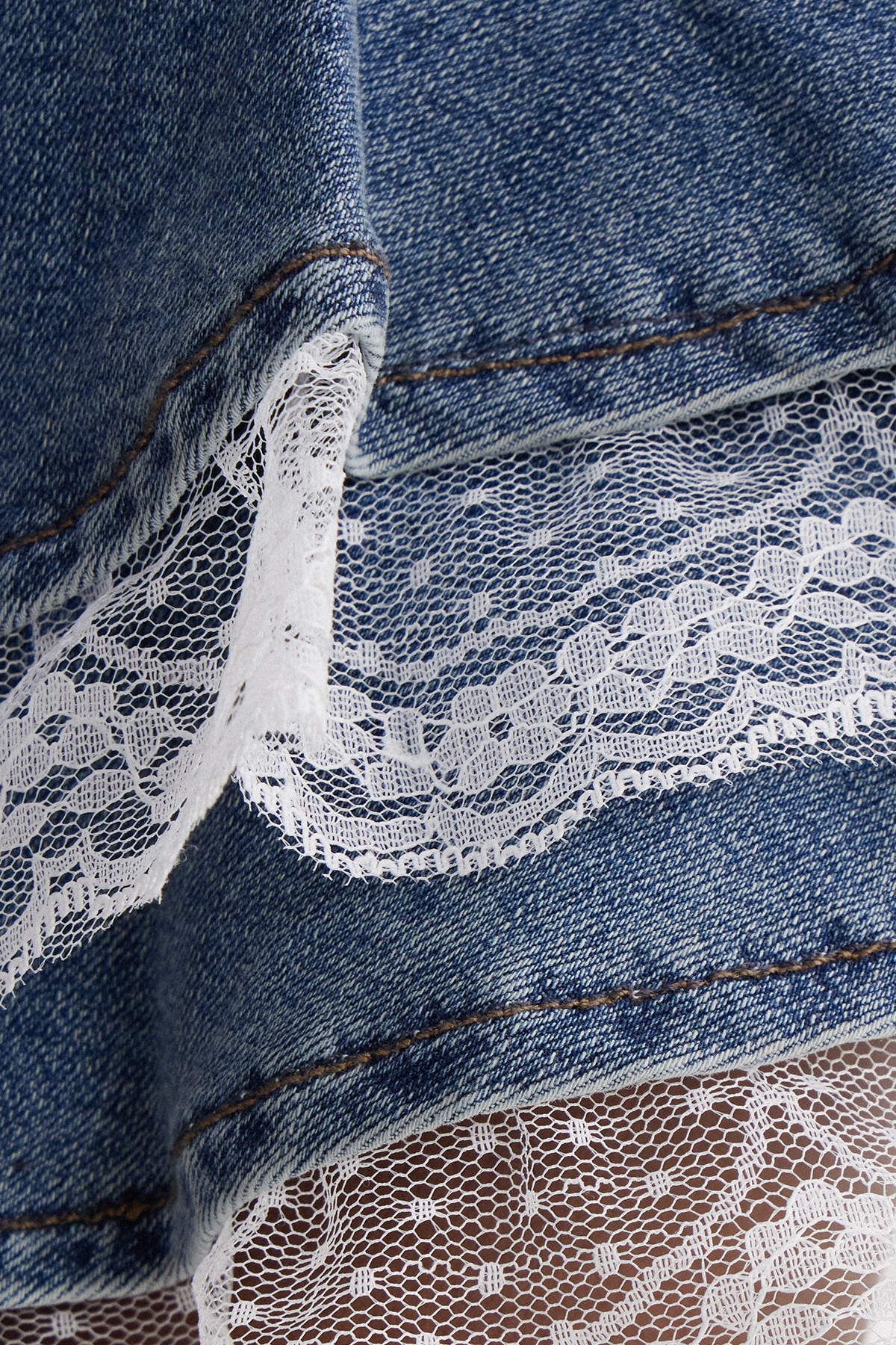Isbrand Ruffle Denim Mini Skirt
