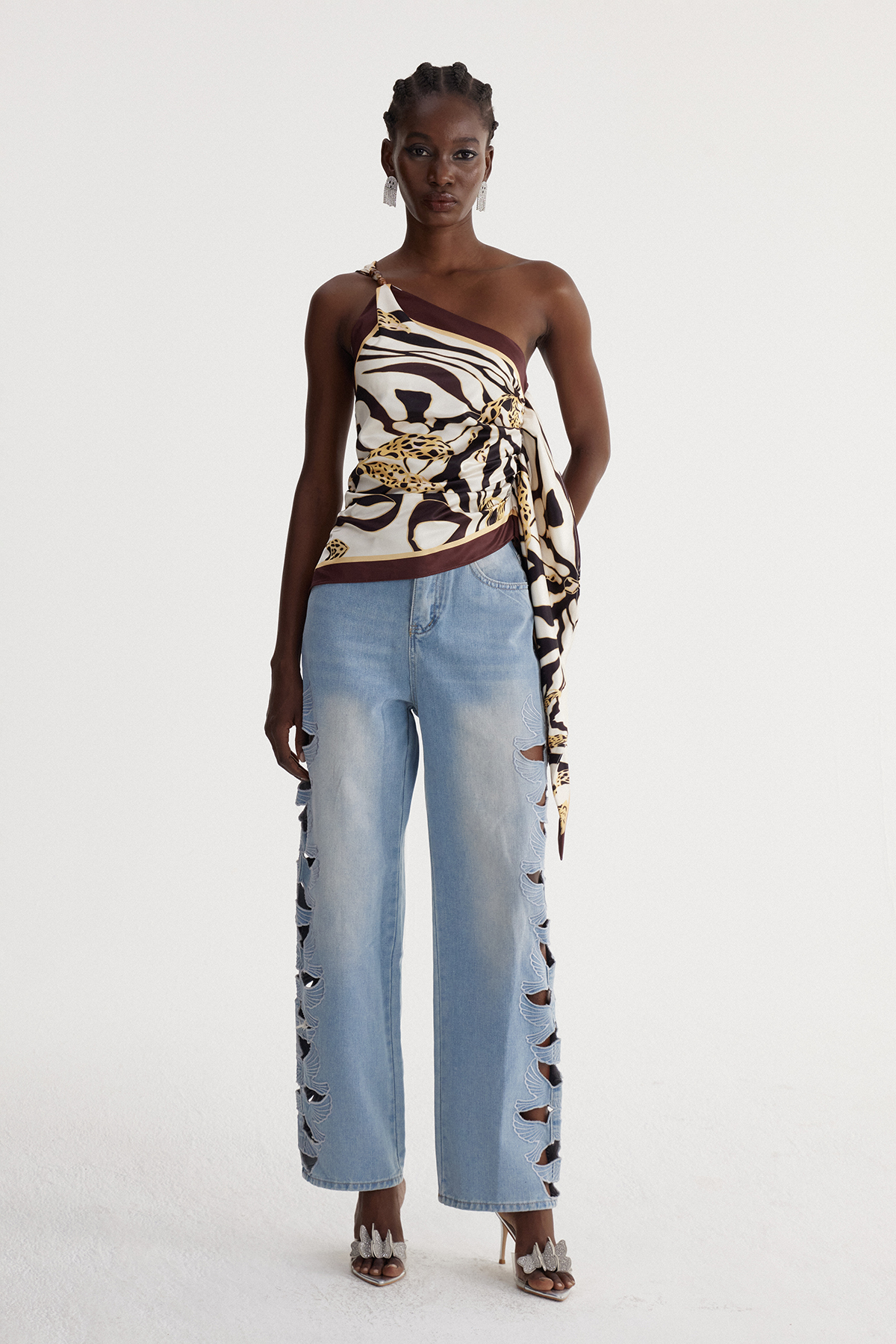 Ischys Cutout Barrel Jeans