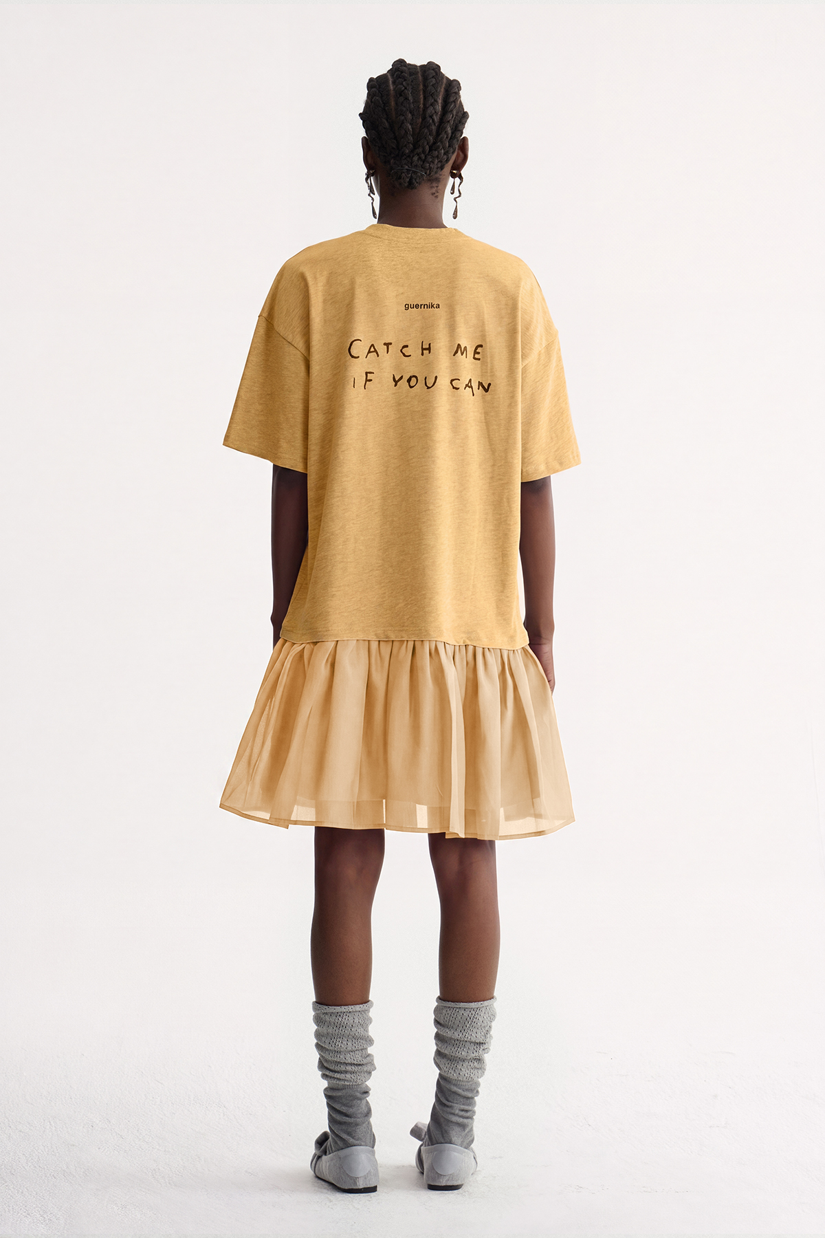 Isebella Print Ruffle Mini Dress In Yellow