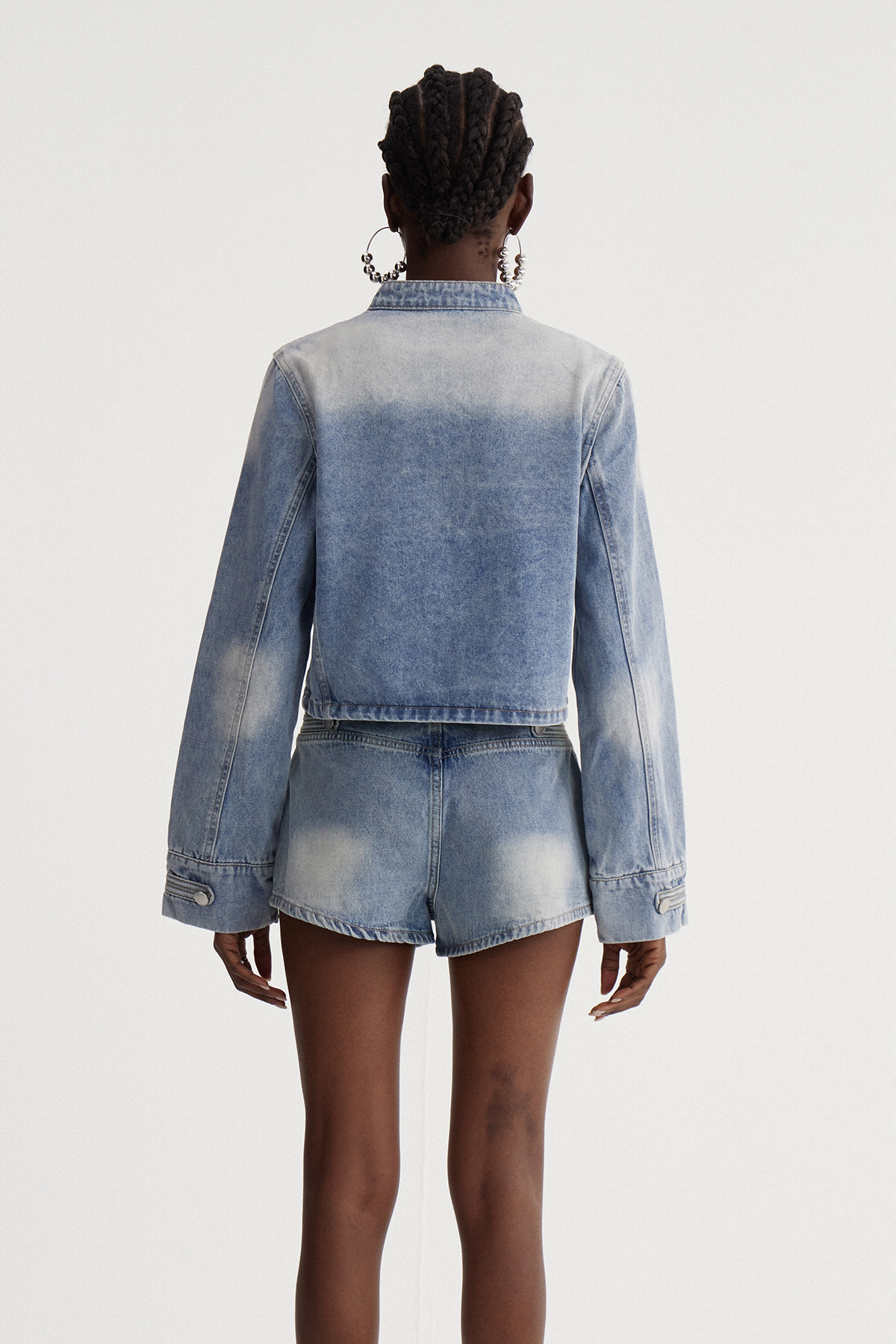 Isha Napoleon Denim Shorts Set