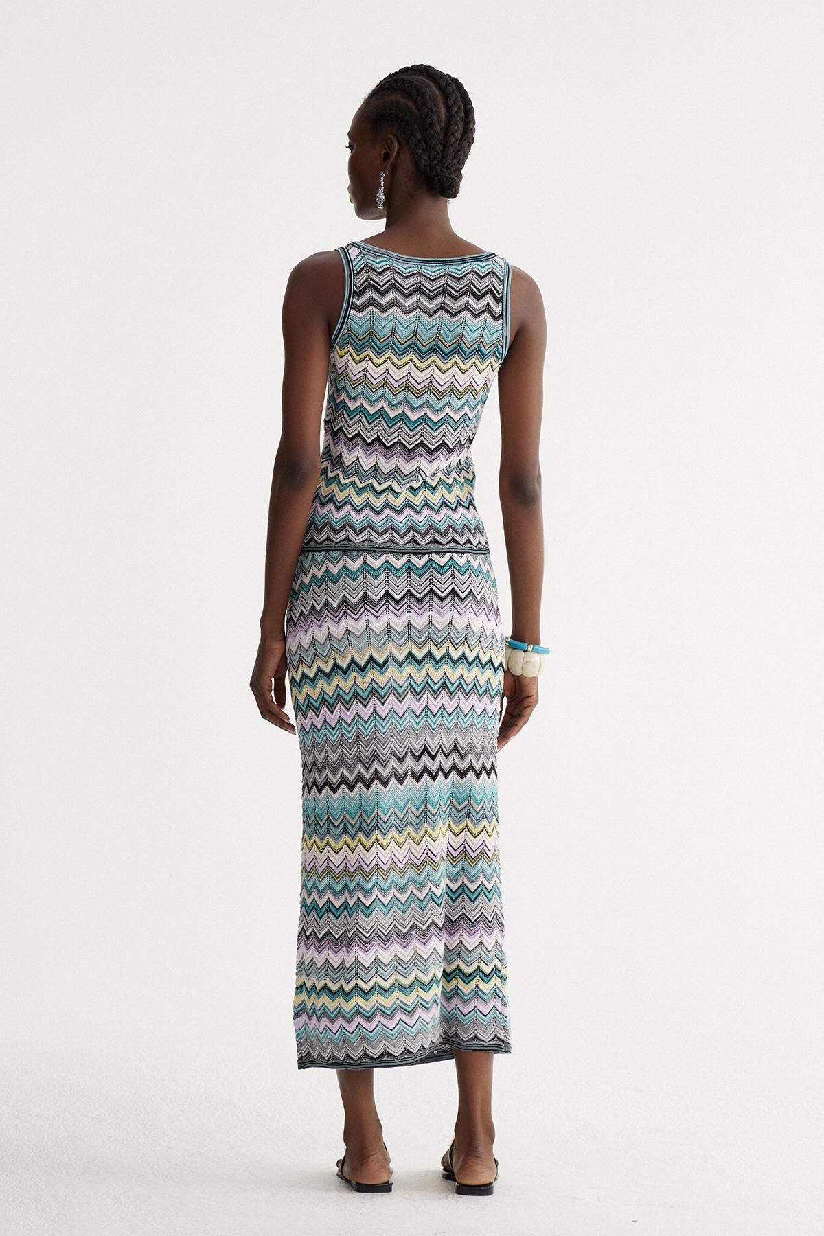 Isi Sleeveless Stripe Skirt Set