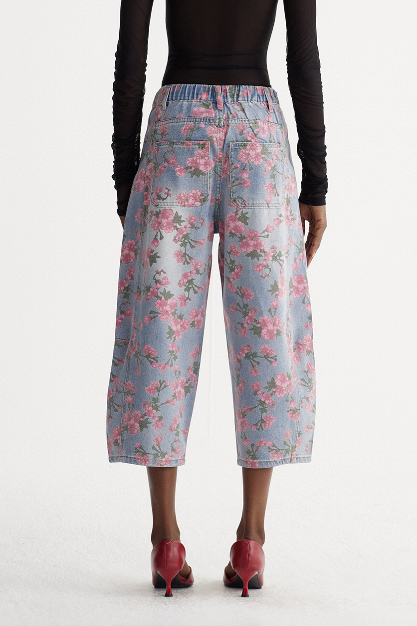 Isiah Floral Wide Leg Jeans