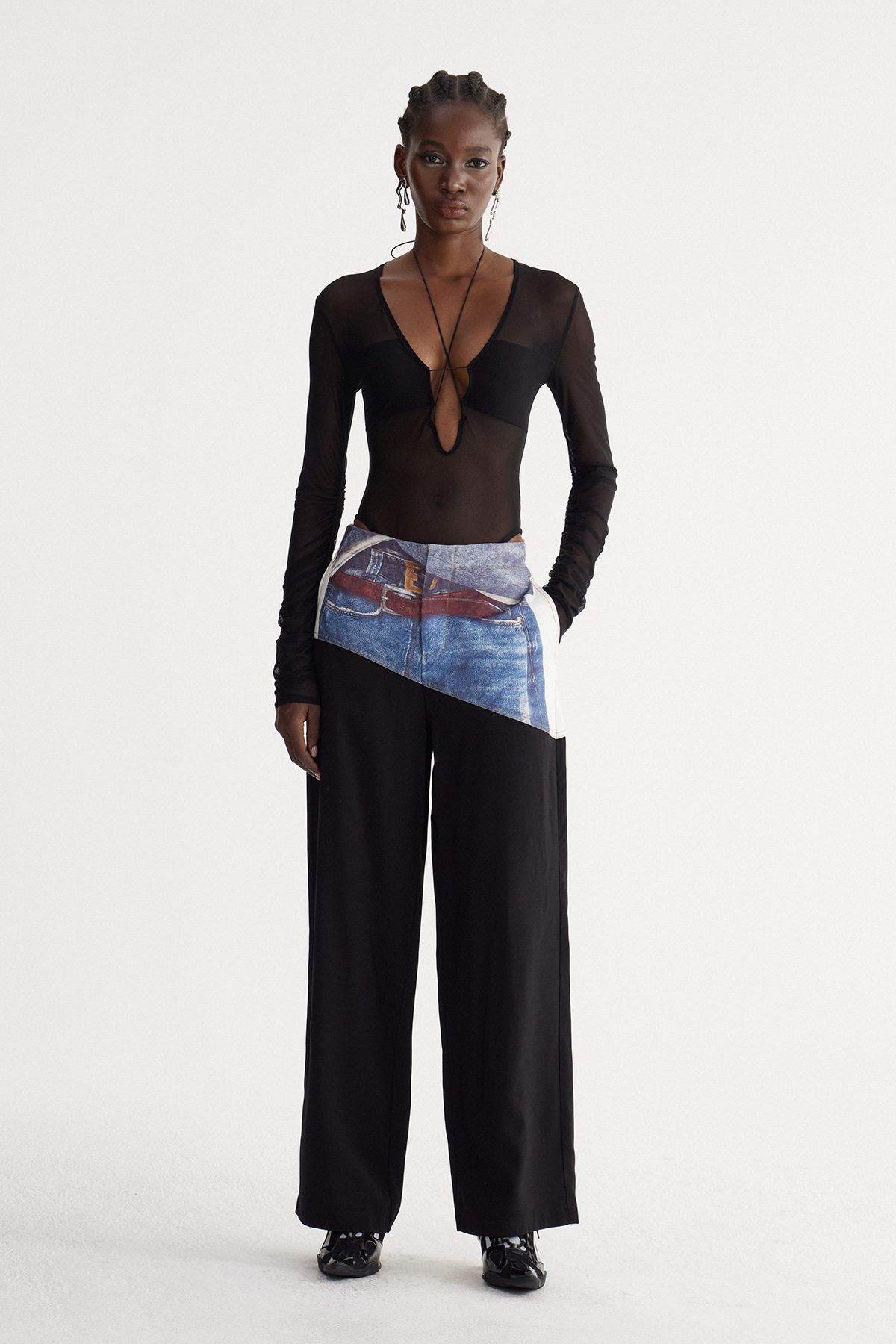 Isibeal Print Wide Leg Jeans