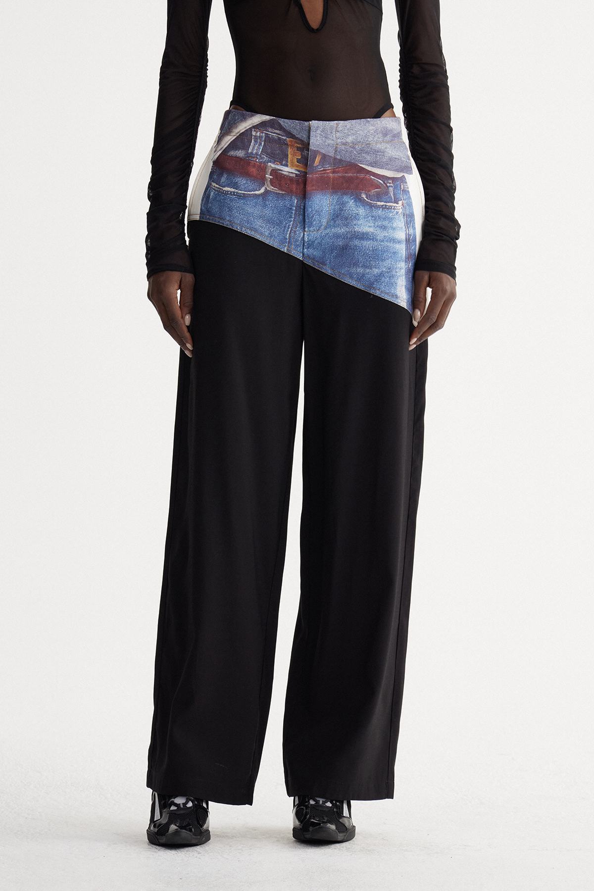 Isibeal Print Wide Leg Jeans