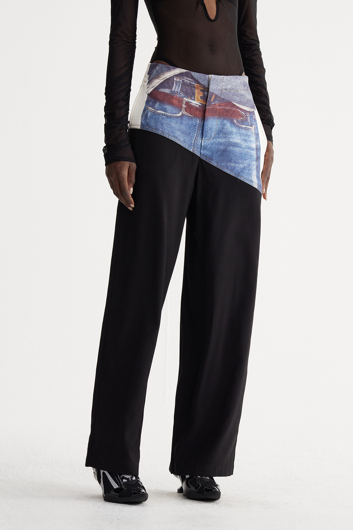 Isibeal Print Wide Leg Jeans