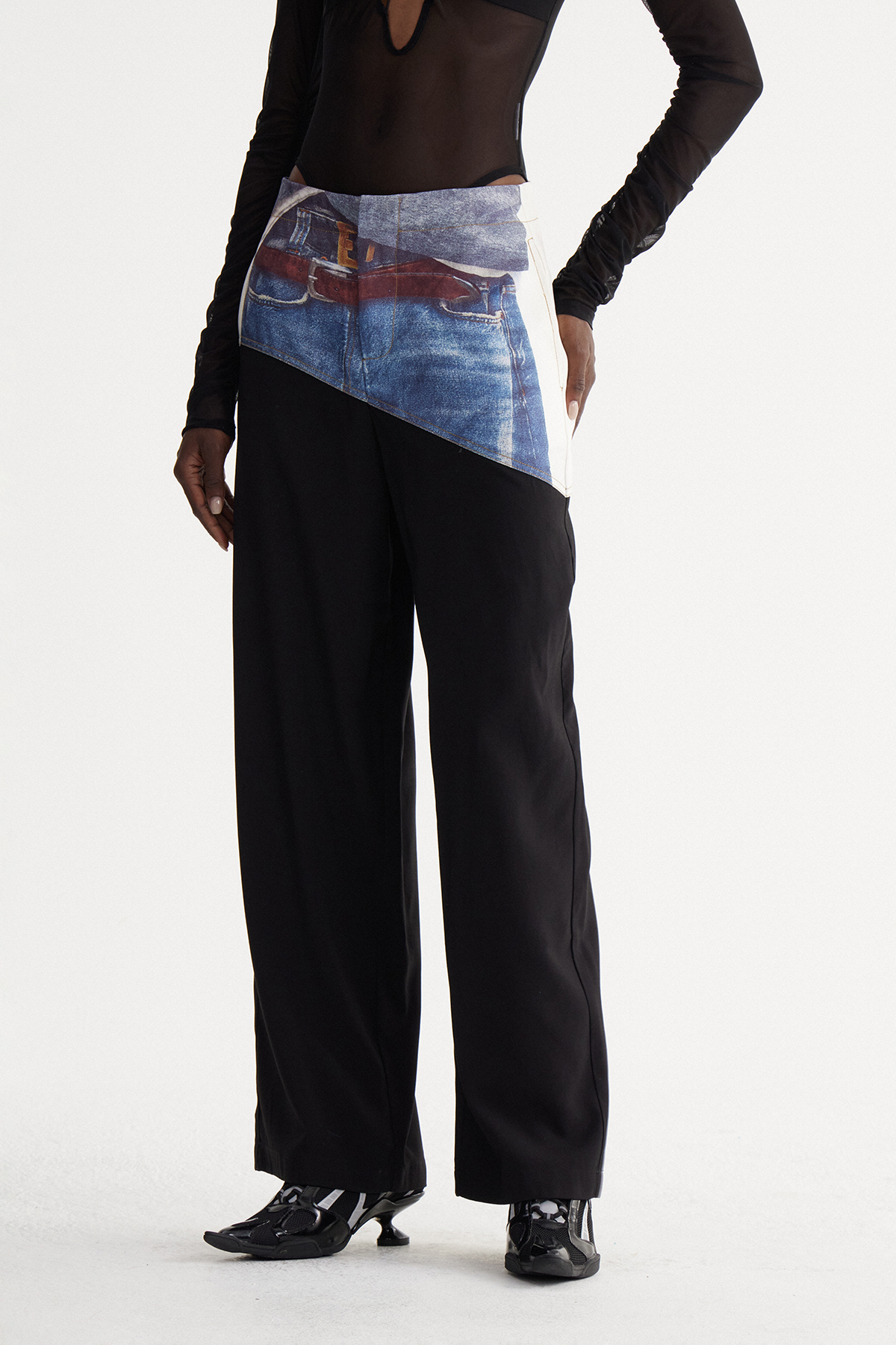 Isibeal Print Wide Leg Jeans
