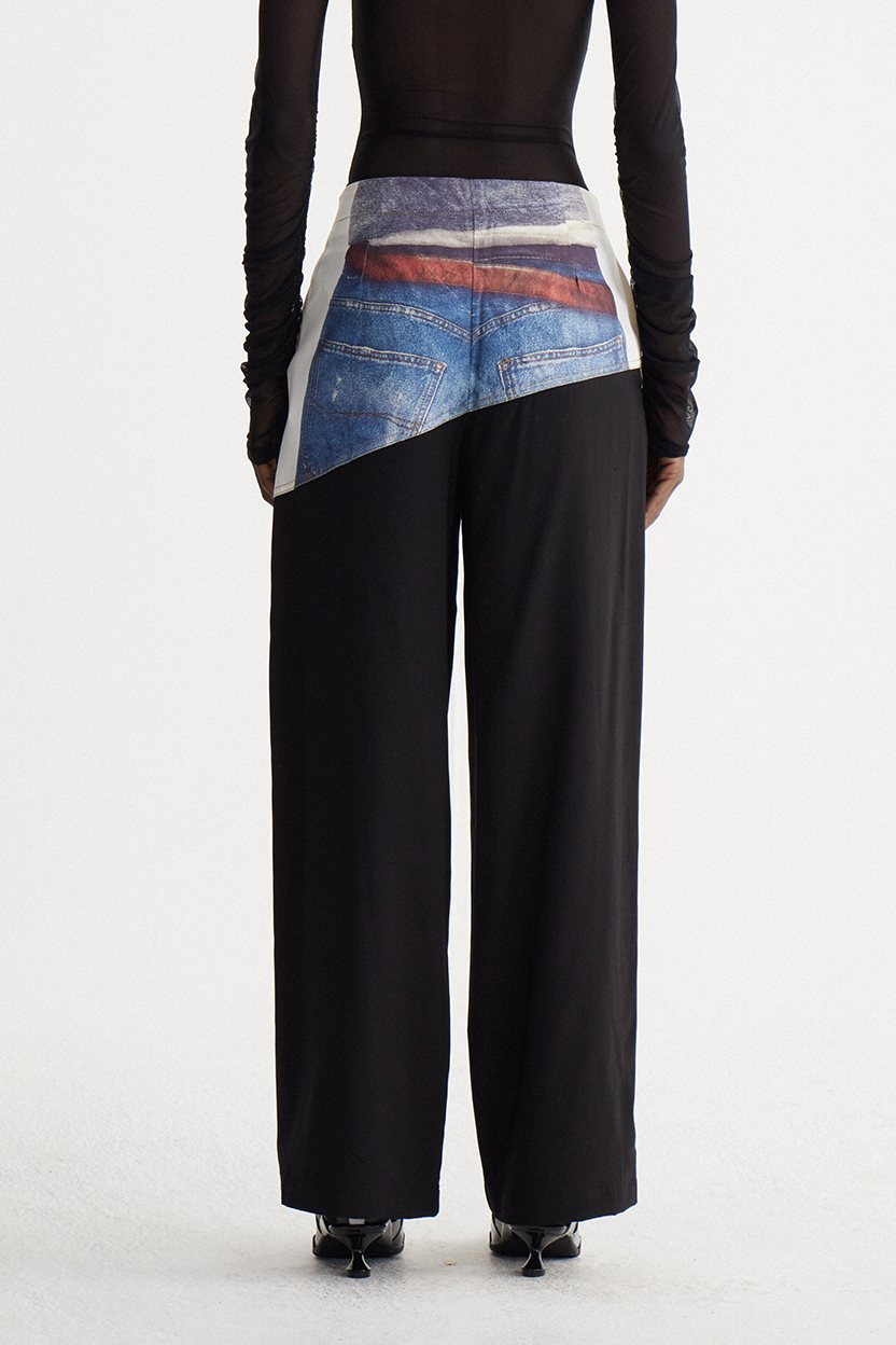 Isibeal Print Wide Leg Jeans