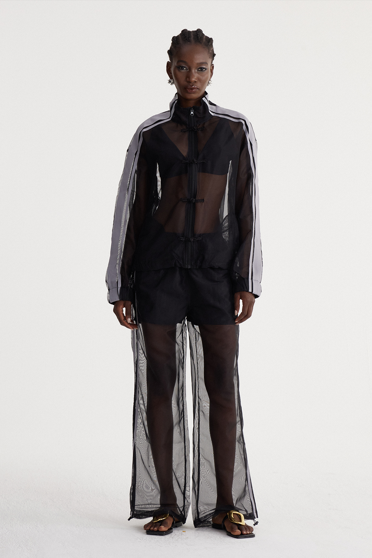 Isidor Stripe Mesh Pants Set
