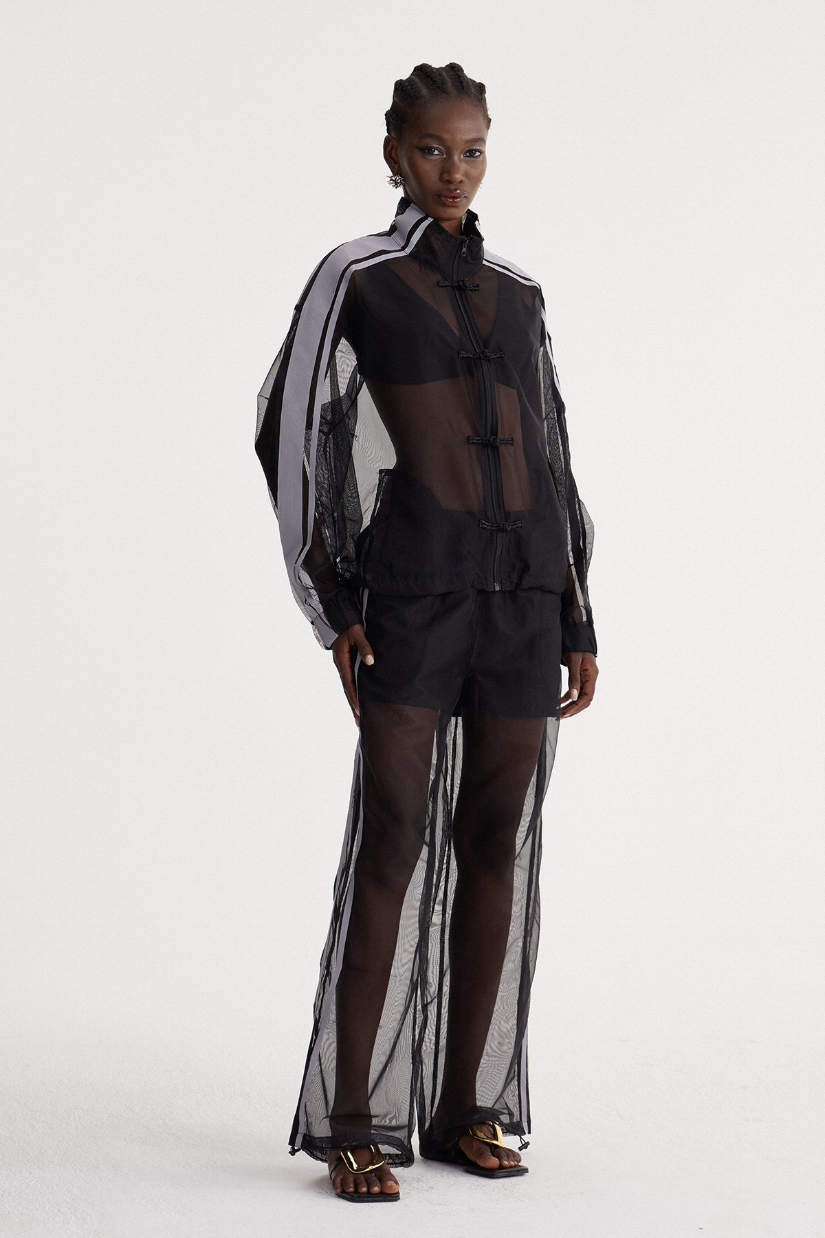 Isidor Stripe Mesh Pants Set