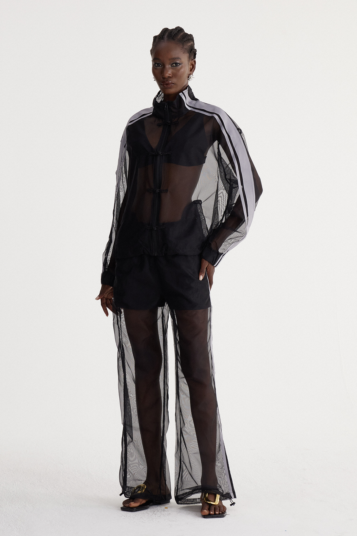 Isidor Stripe Mesh Pants Set