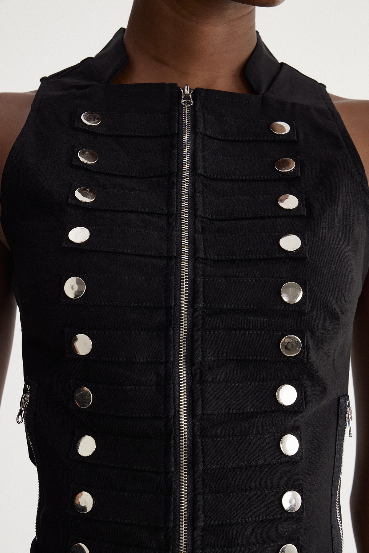 Isidra Napoleon Sleeveless Top
