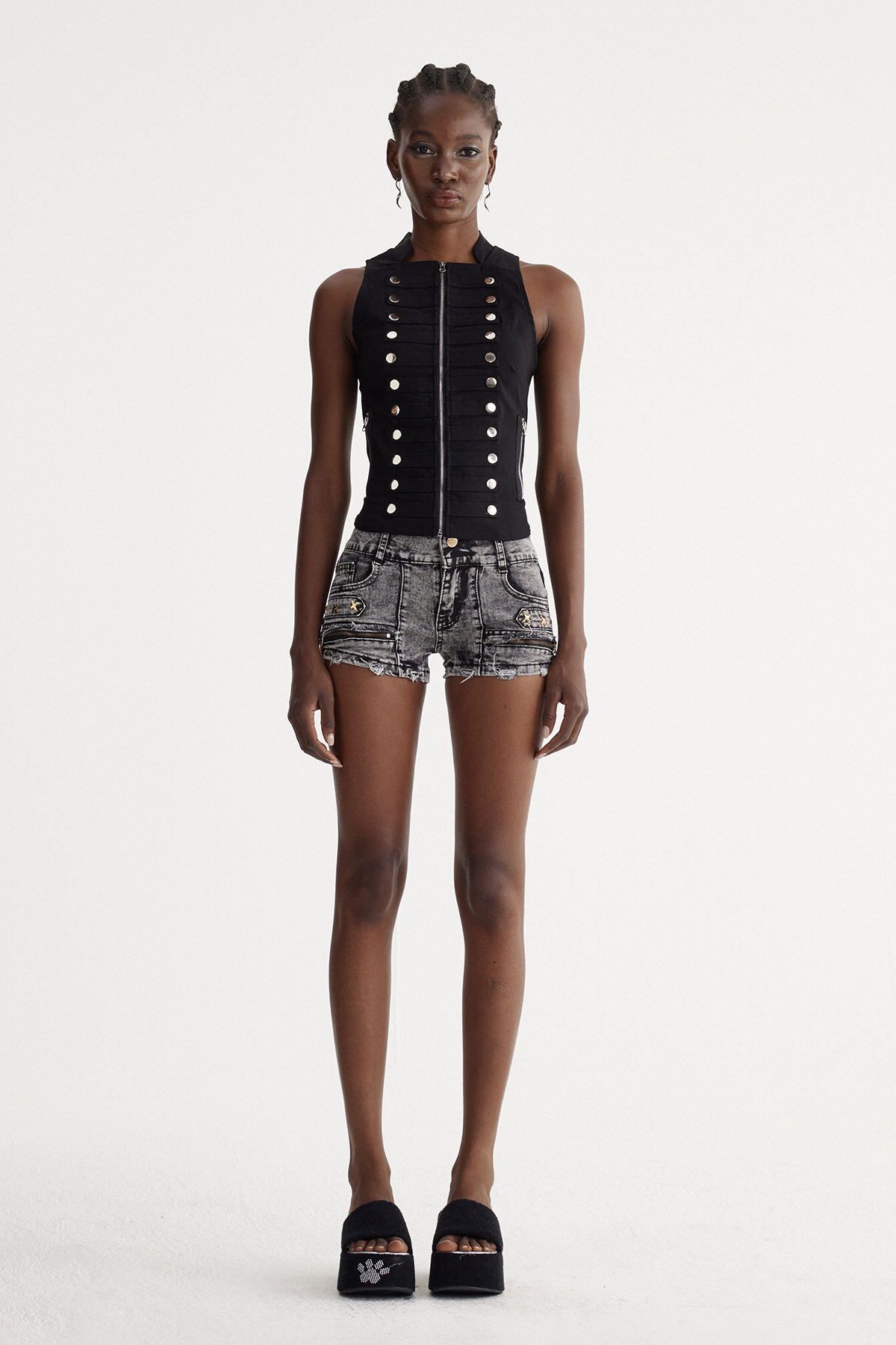 Isidro Bodycon Denim Shorts
