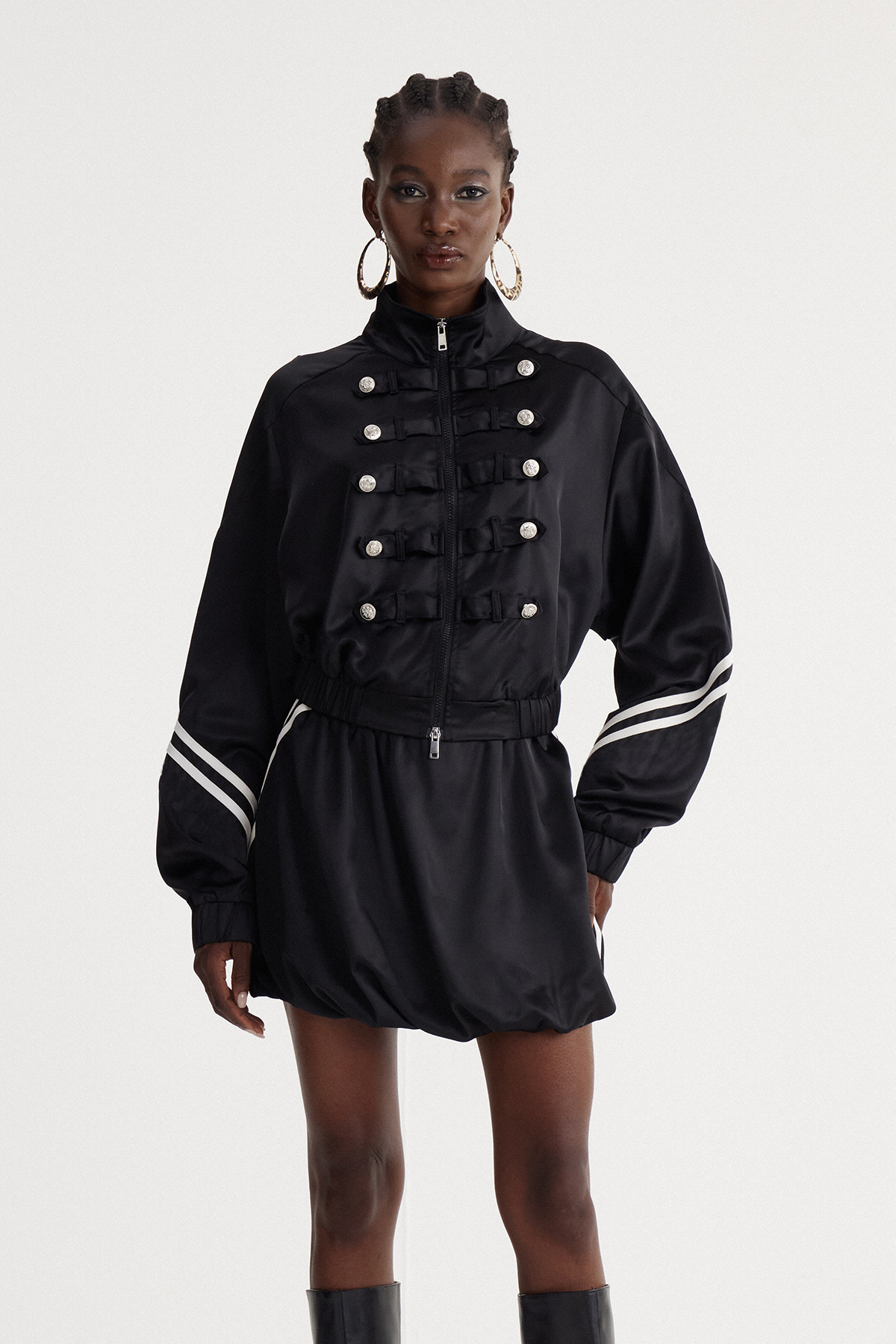 Isingoma Crop Bubble Skirt Set
