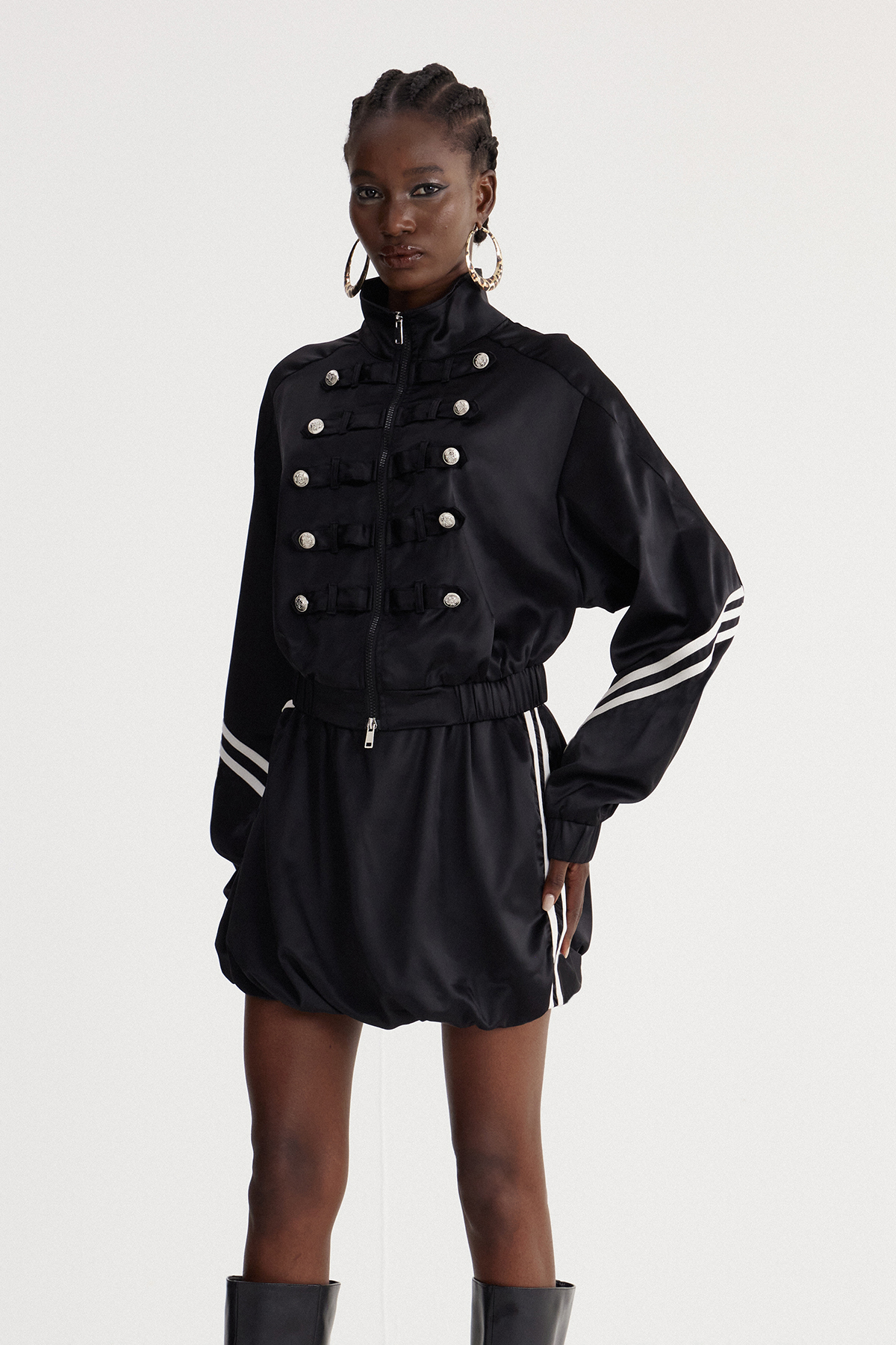 Isingoma Crop Bubble Skirt Set