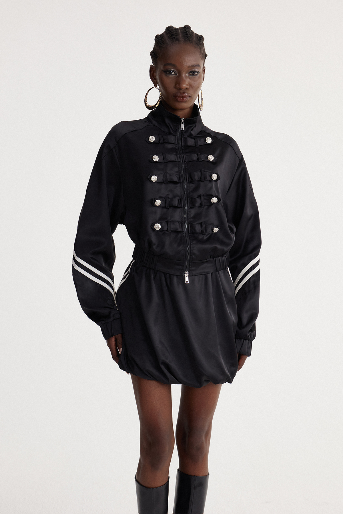 Isingoma Crop Bubble Skirt Set