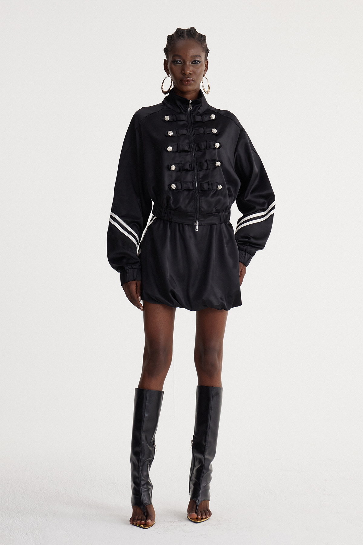 Isingoma Crop Bubble Skirt Set