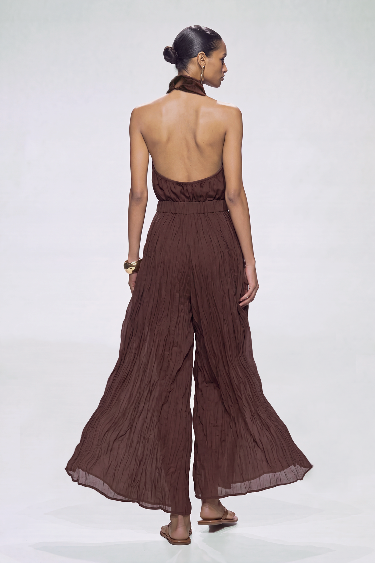 Isla Halter Neck Button Up Jumpsuit