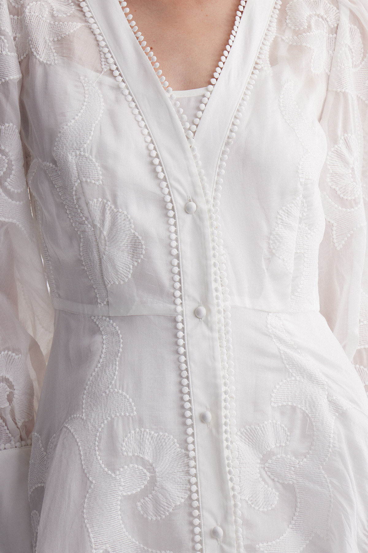 Islam Balloon Sleeve Embroidered Maxi Dress