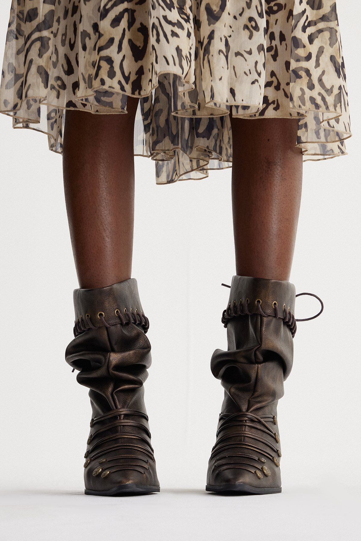 Islambek Lace Up Leather Boots