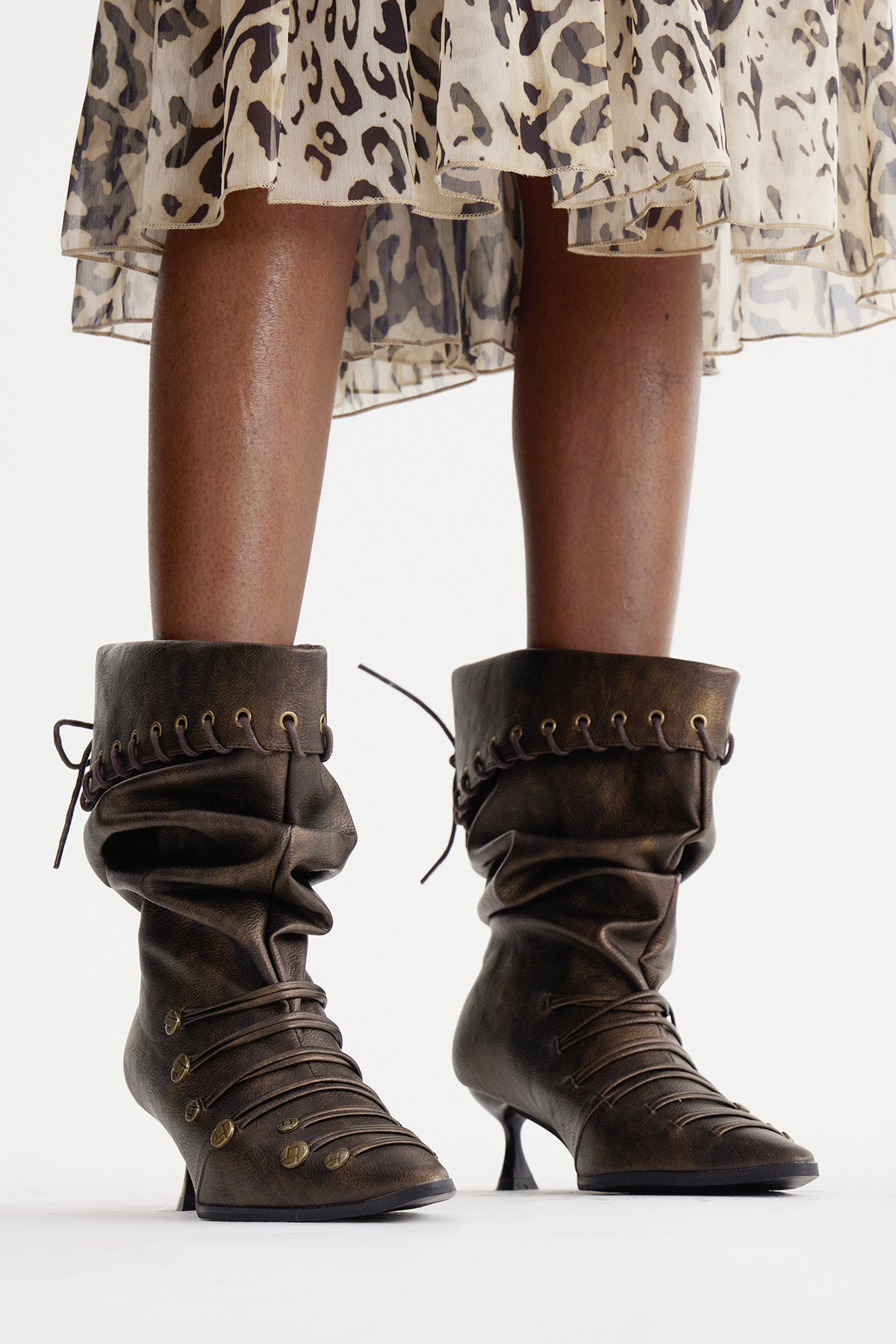 Islambek Lace Up Leather Boots