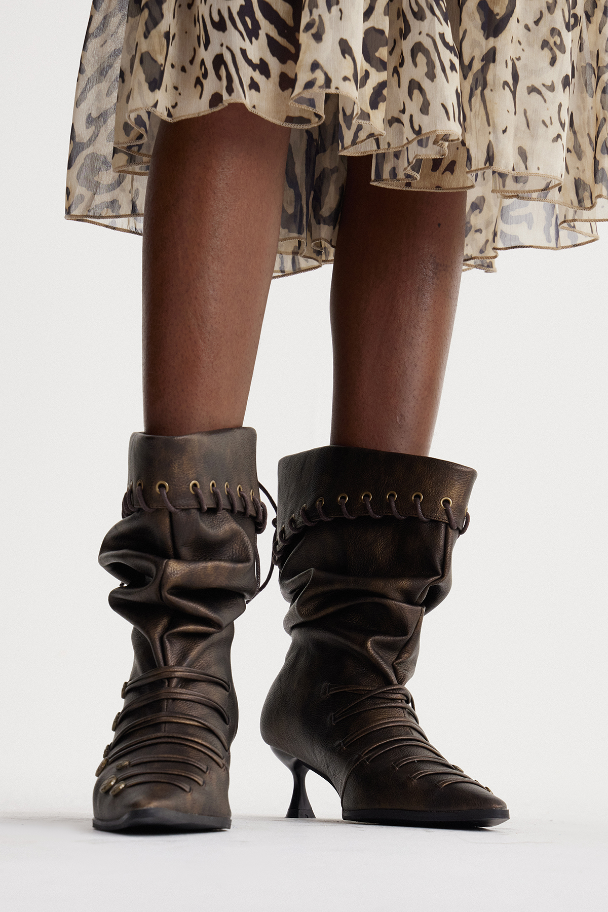 Islambek Lace Up Leather Boots