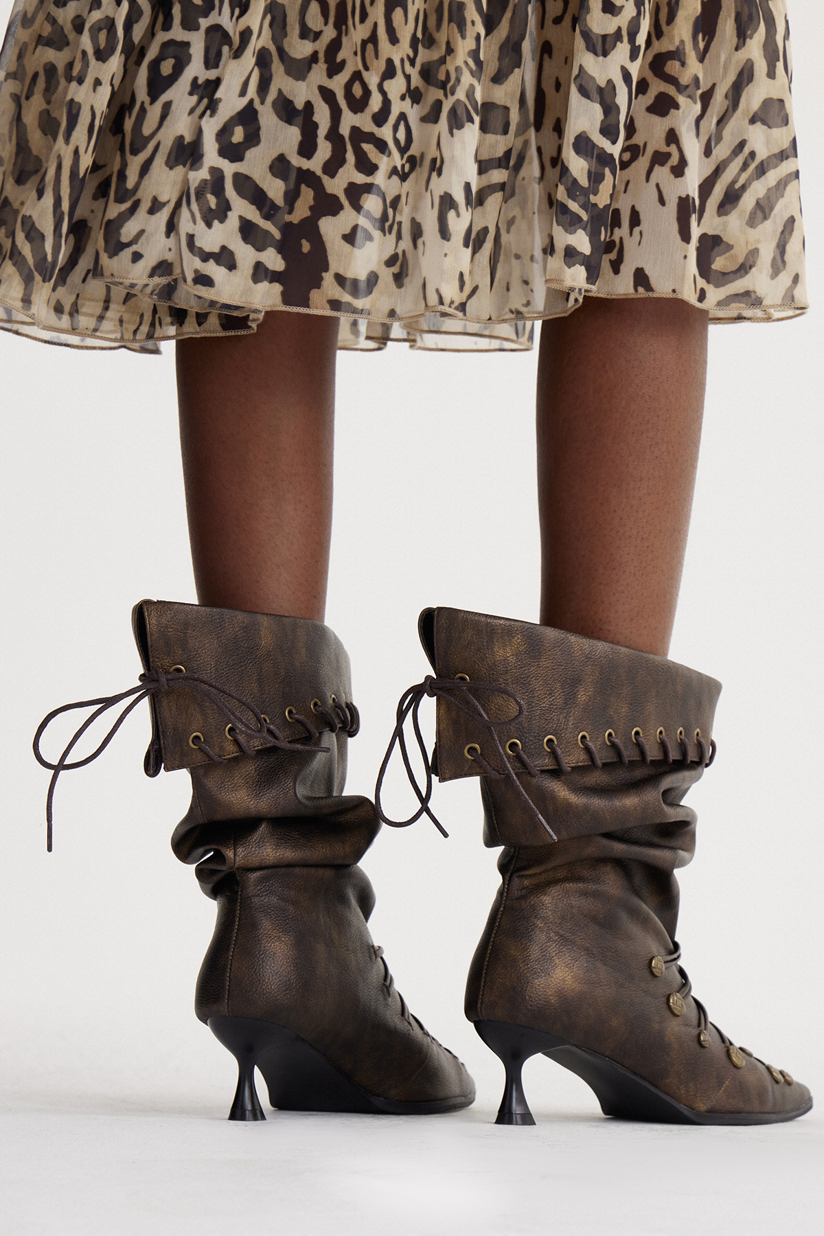 Islambek Lace Up Leather Boots
