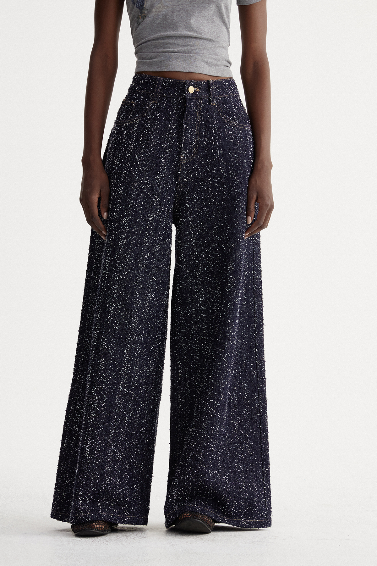 Ismaeel Tweed Straight Jeans