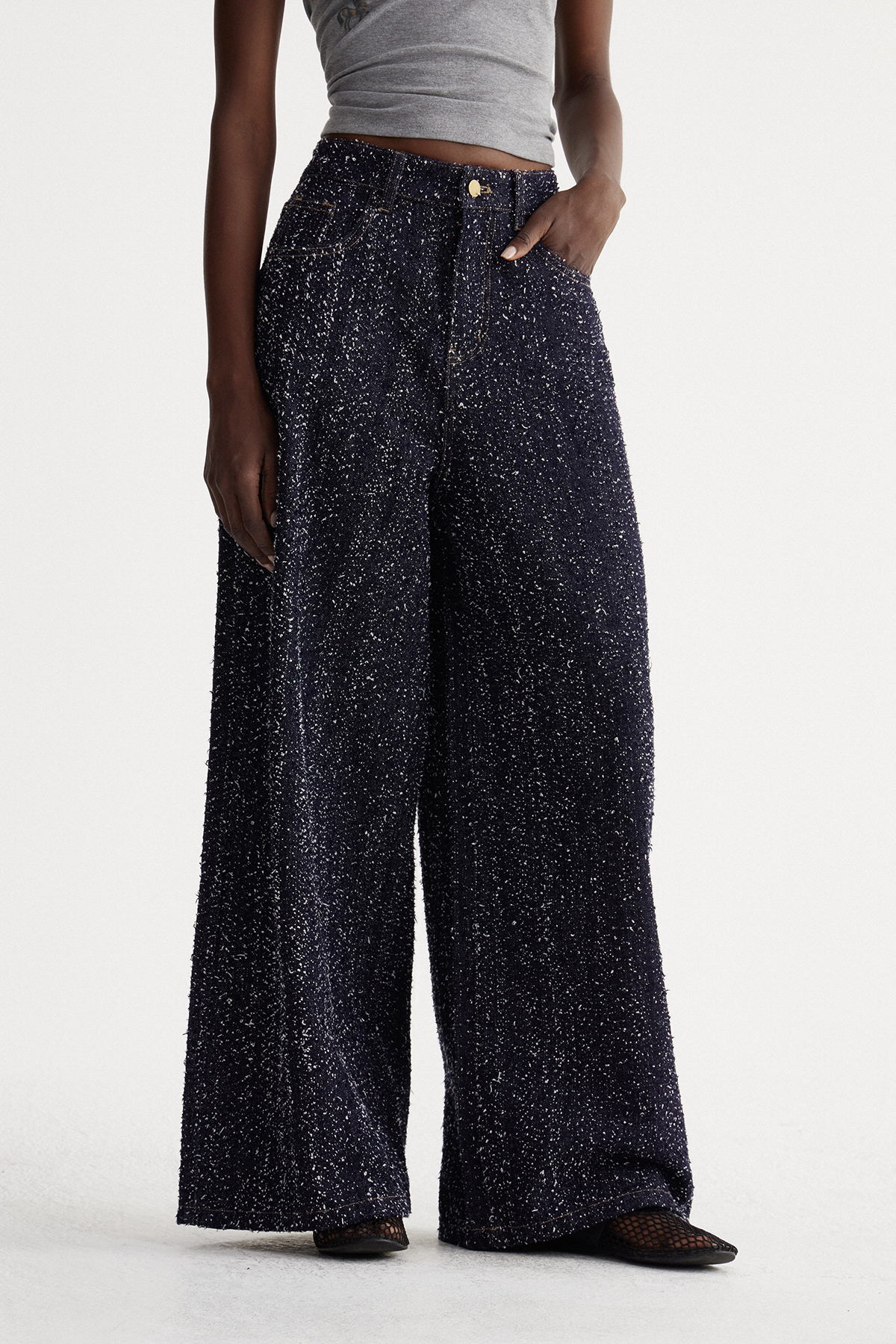 Ismaeel Tweed Straight Jeans