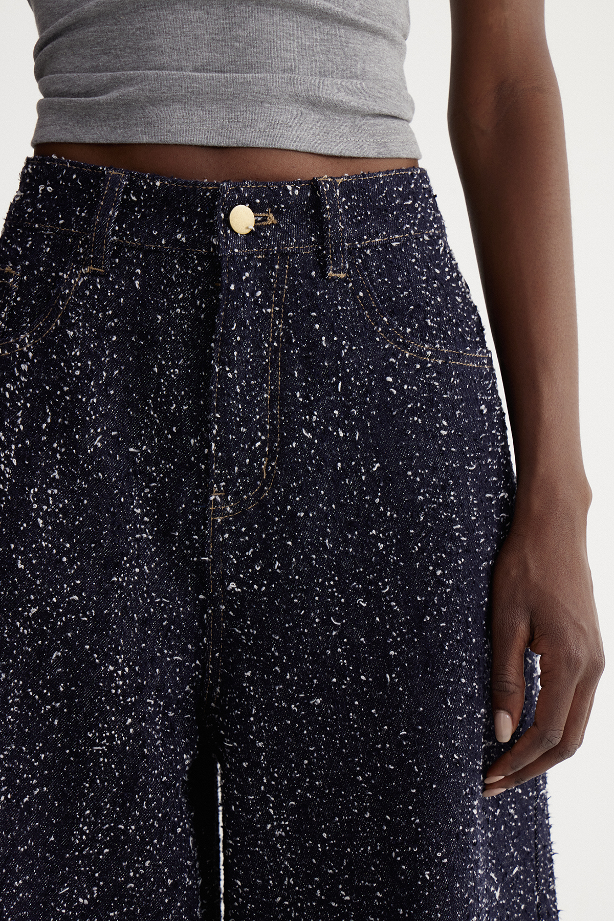Ismaeel Tweed Straight Jeans