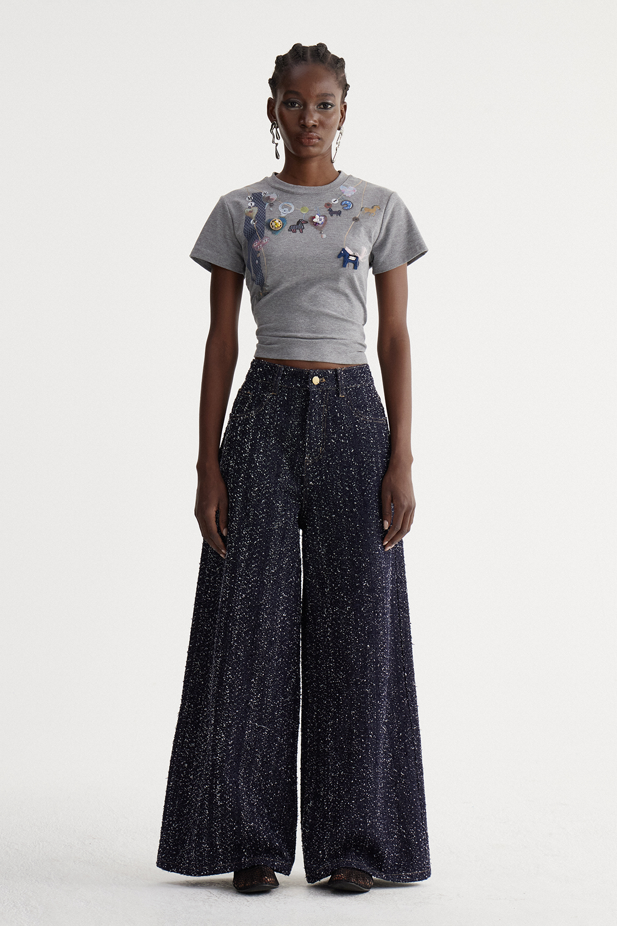 Ismaeel Tweed Straight Jeans