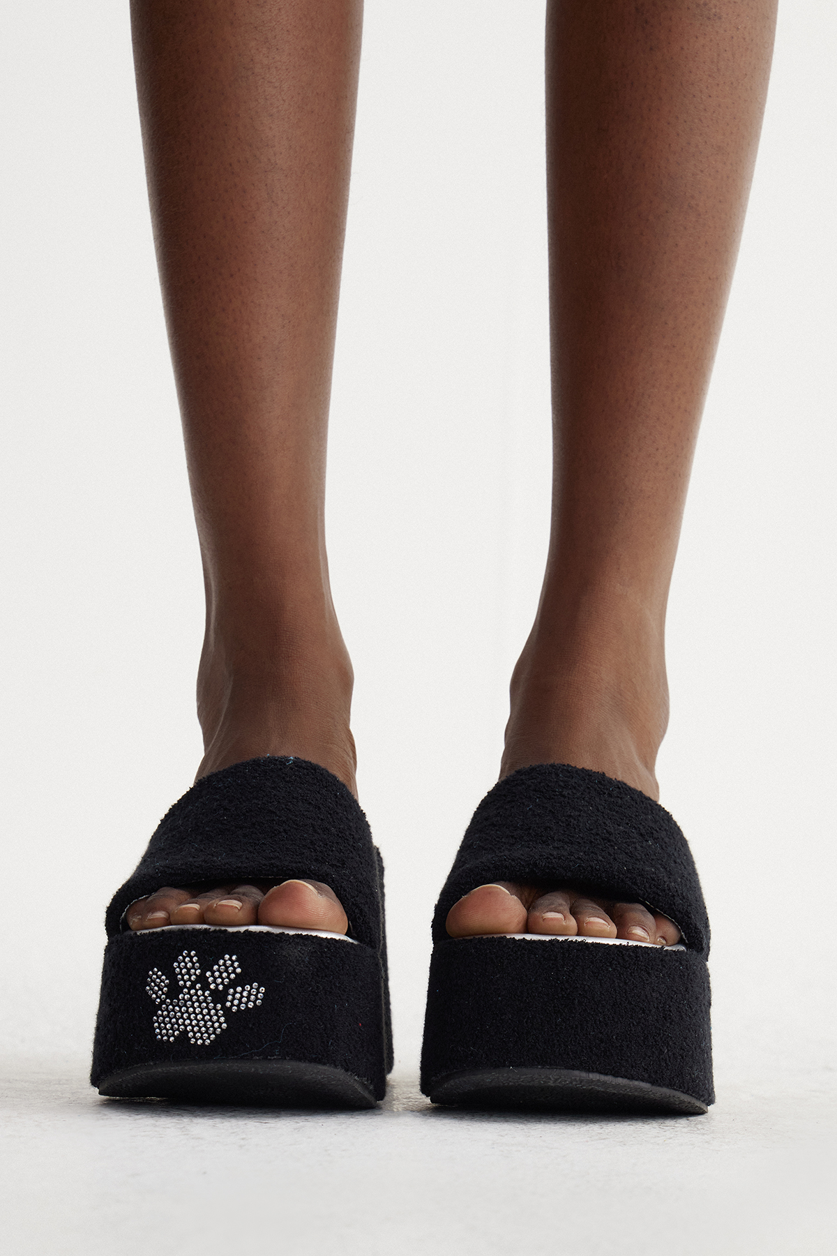 Ismael Rhinestone Plush Platform